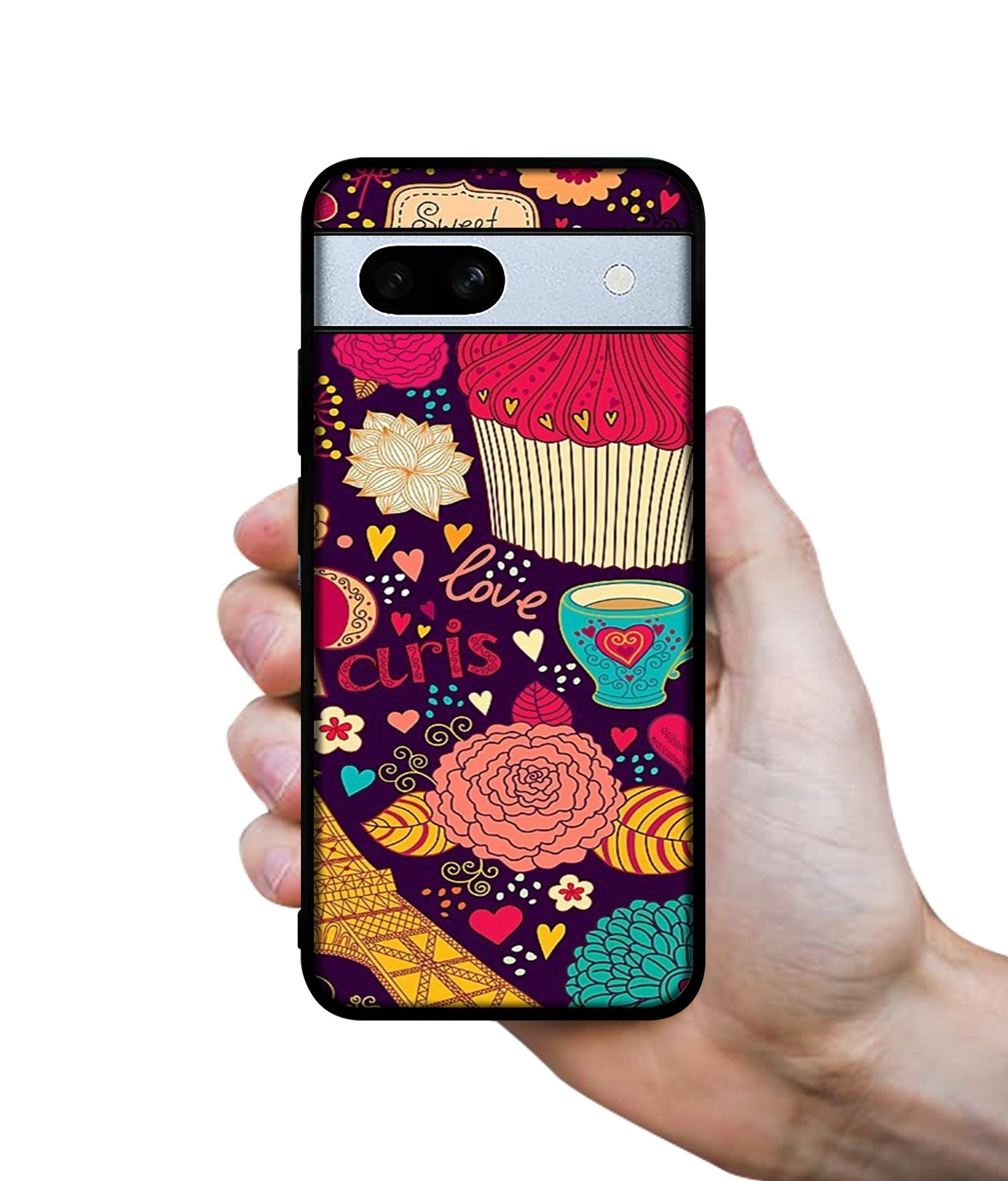 Paris Flower Love Designer 2D Printed Back Case Cover for Google Pixel 7A 5G