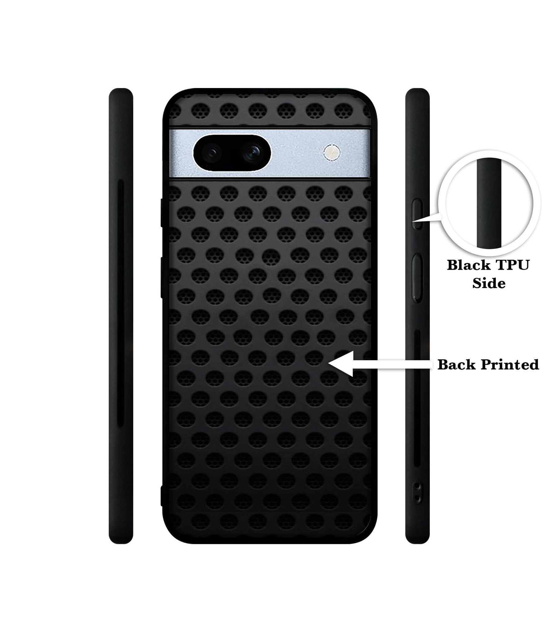 Black Circle Designer 2D Printed Back Case Cover for Google Pixel 7A 5G