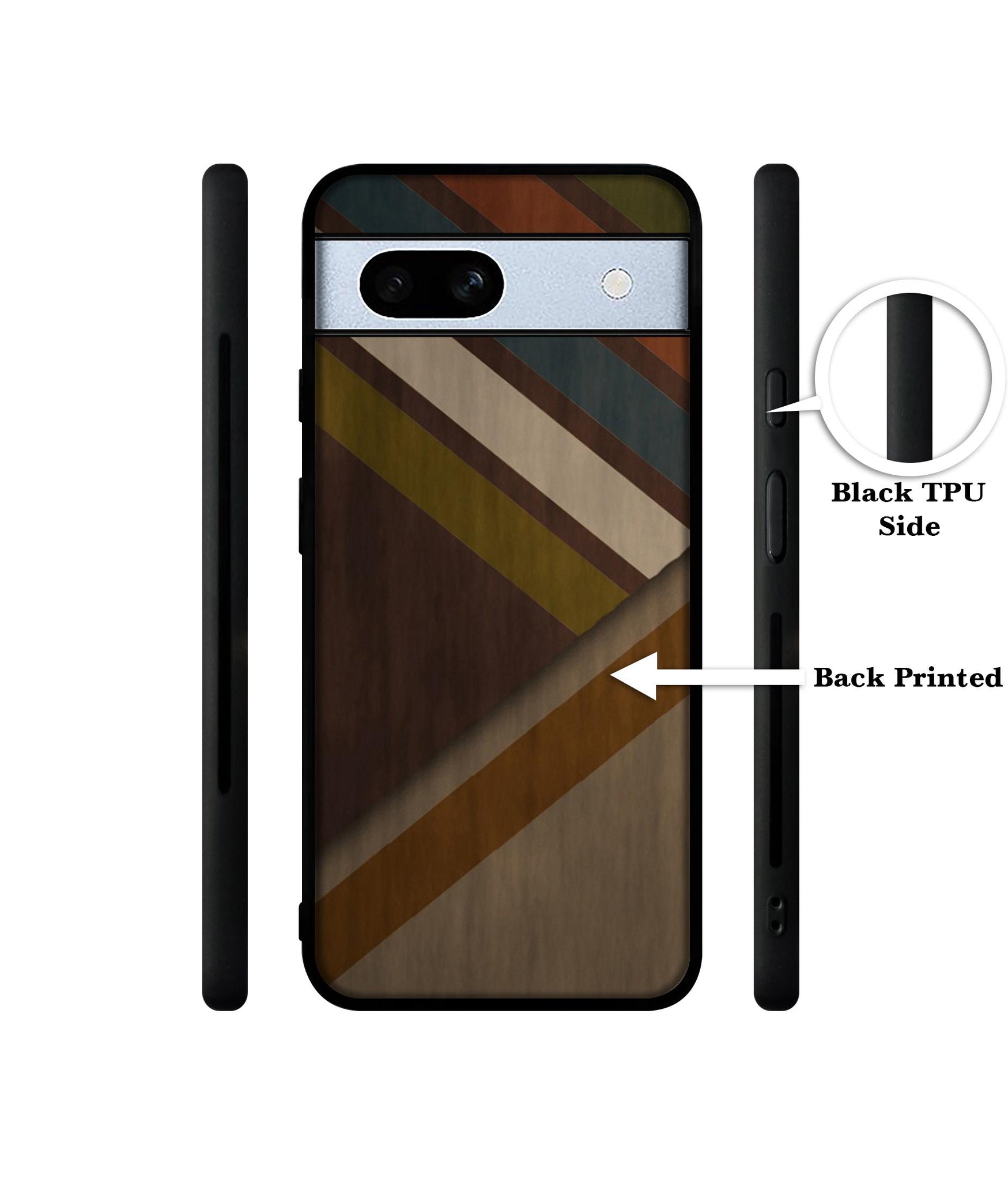 Colorful Wooden Pattern Designer 2D Printed Back Case Cover for Google Pixel 7A 5G