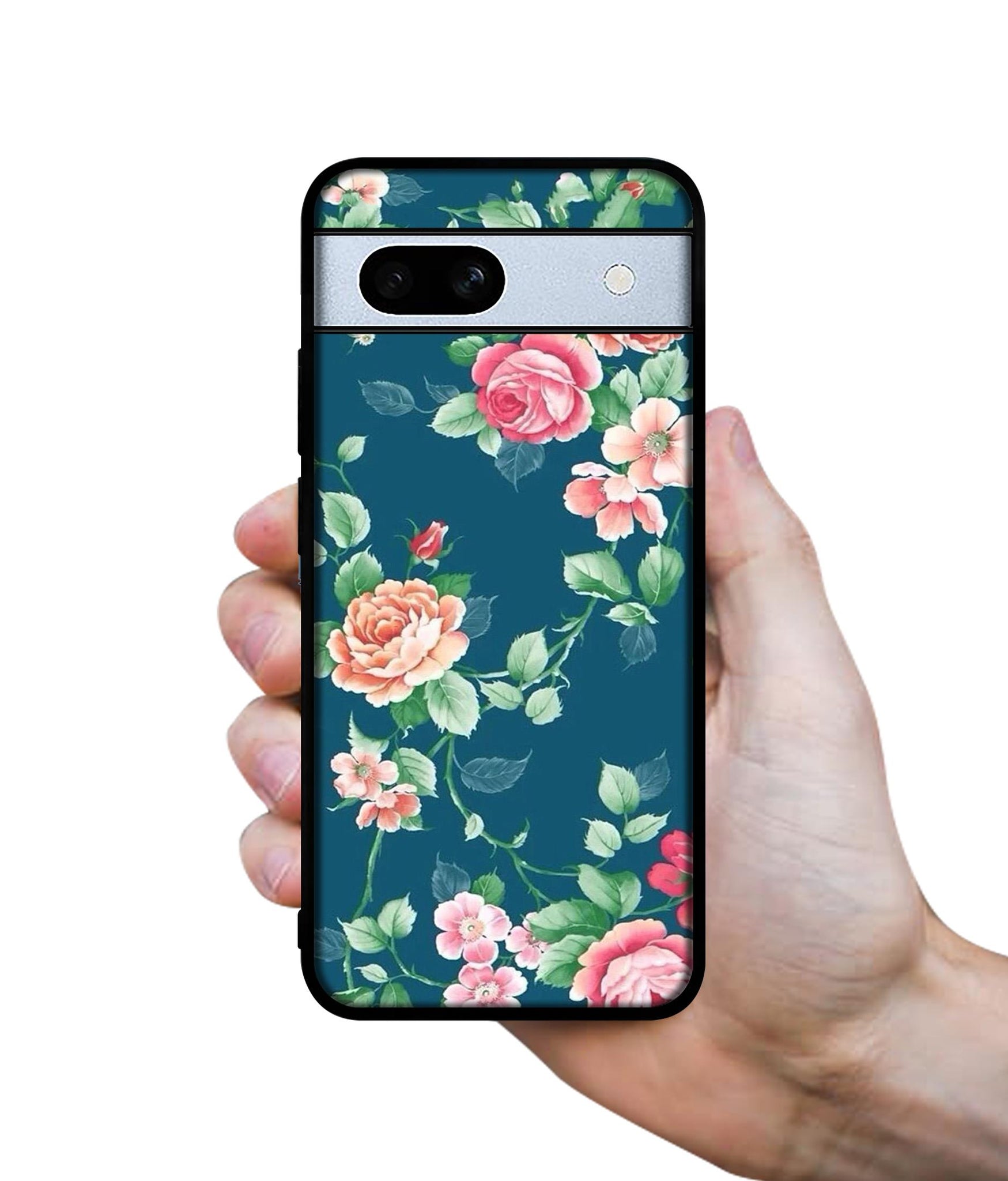 Vintage Floral Designer 2D Printed Back Case Cover for Google Pixel 7A 5G