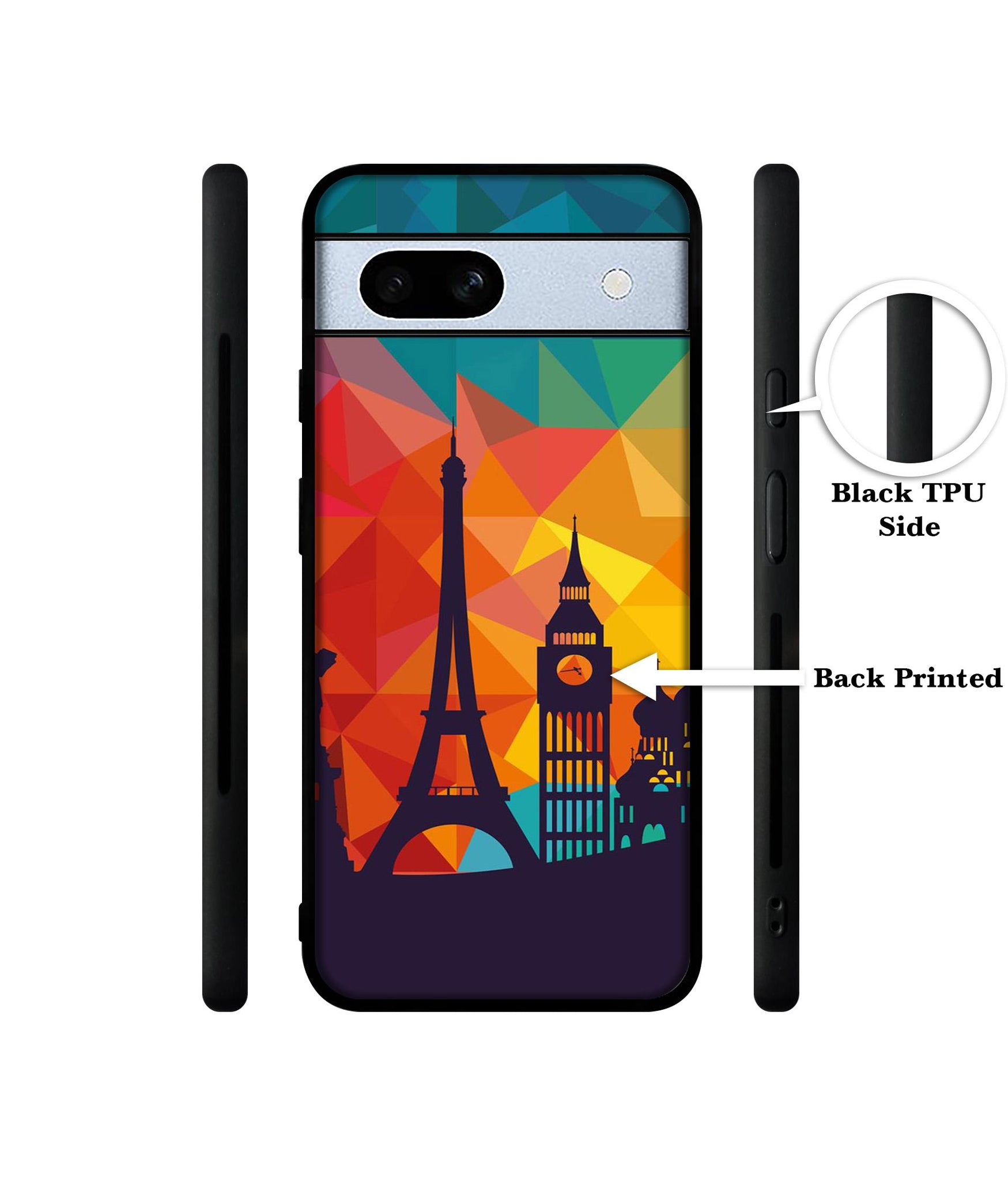 Colored Paris Designer 2D Printed Back Case Cover for Google Pixel 7A 5G