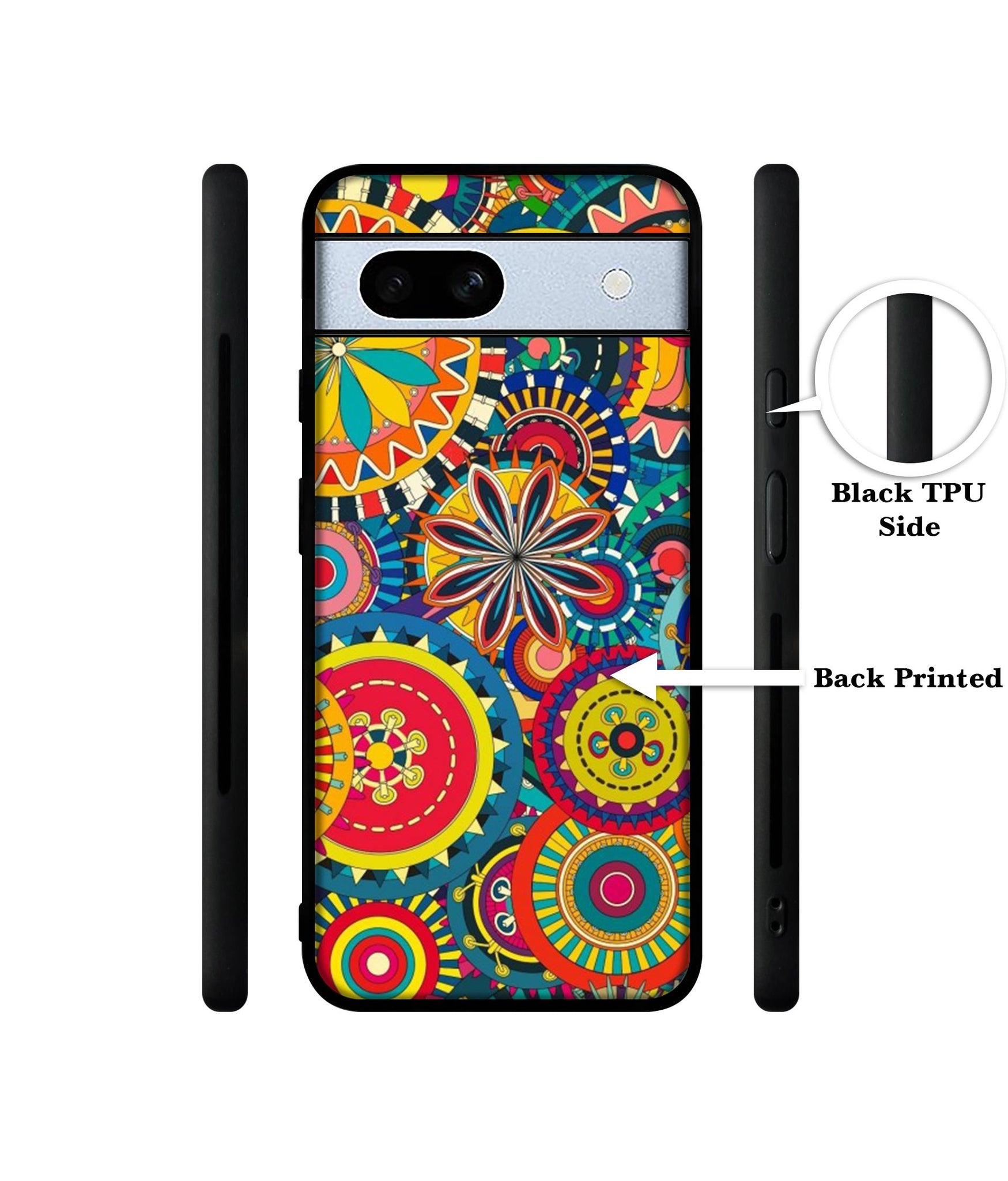 Ring Pattern Print Designer 2D Printed Back Case Cover for Google Pixel 7A 5G