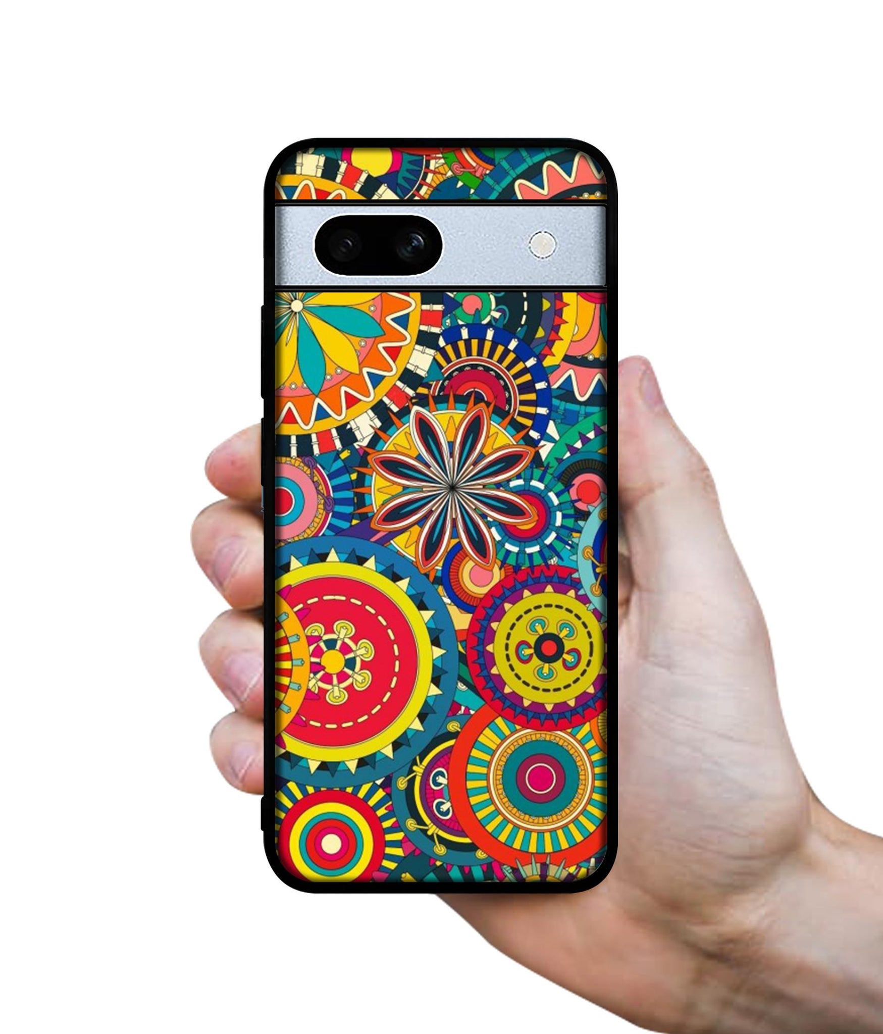 Ring Pattern Print Designer 2D Printed Back Case Cover for Google Pixel 7A 5G
