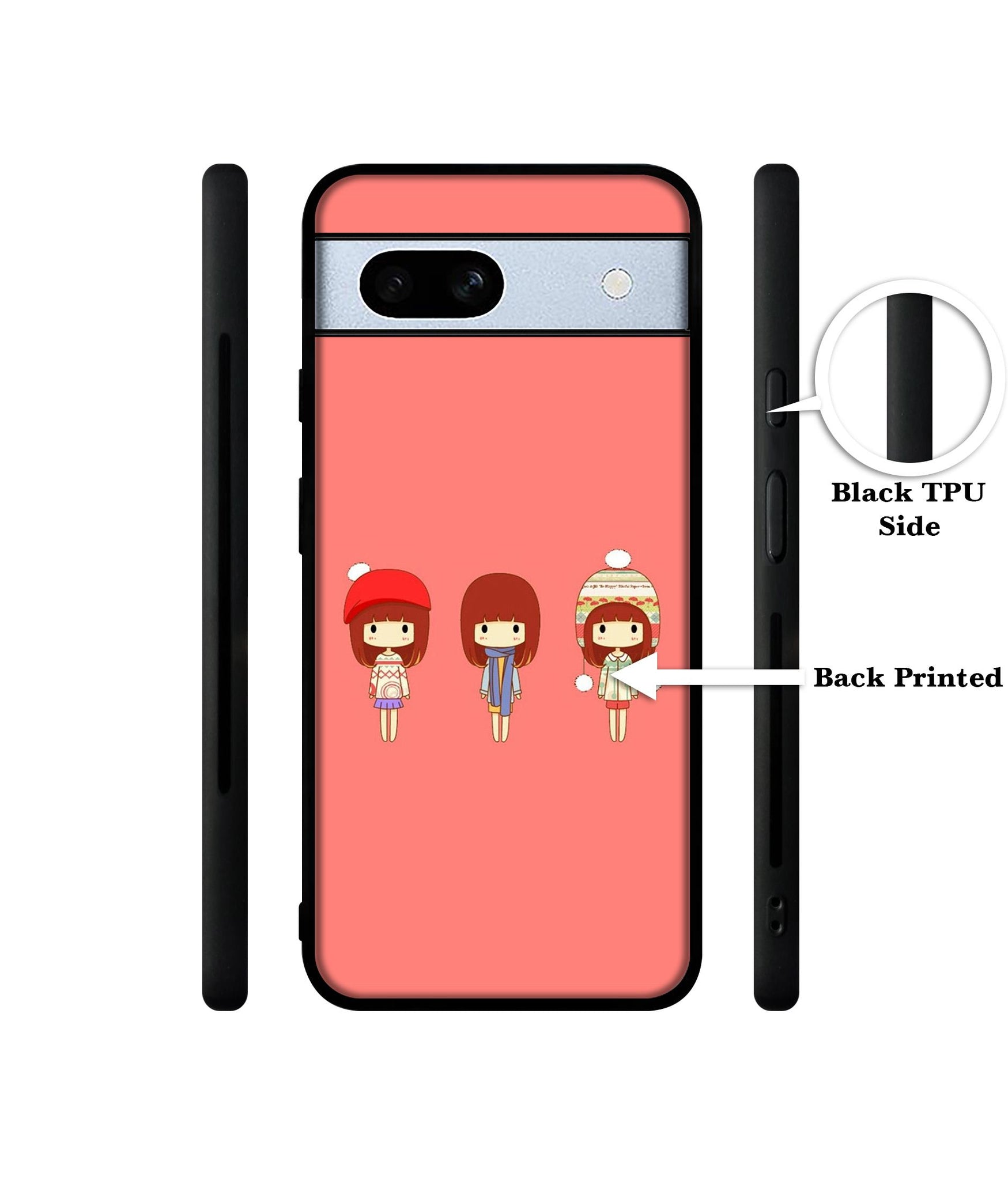 Cute Girls Designer 2D Printed Back Case Cover for Google Pixel 7A 5G