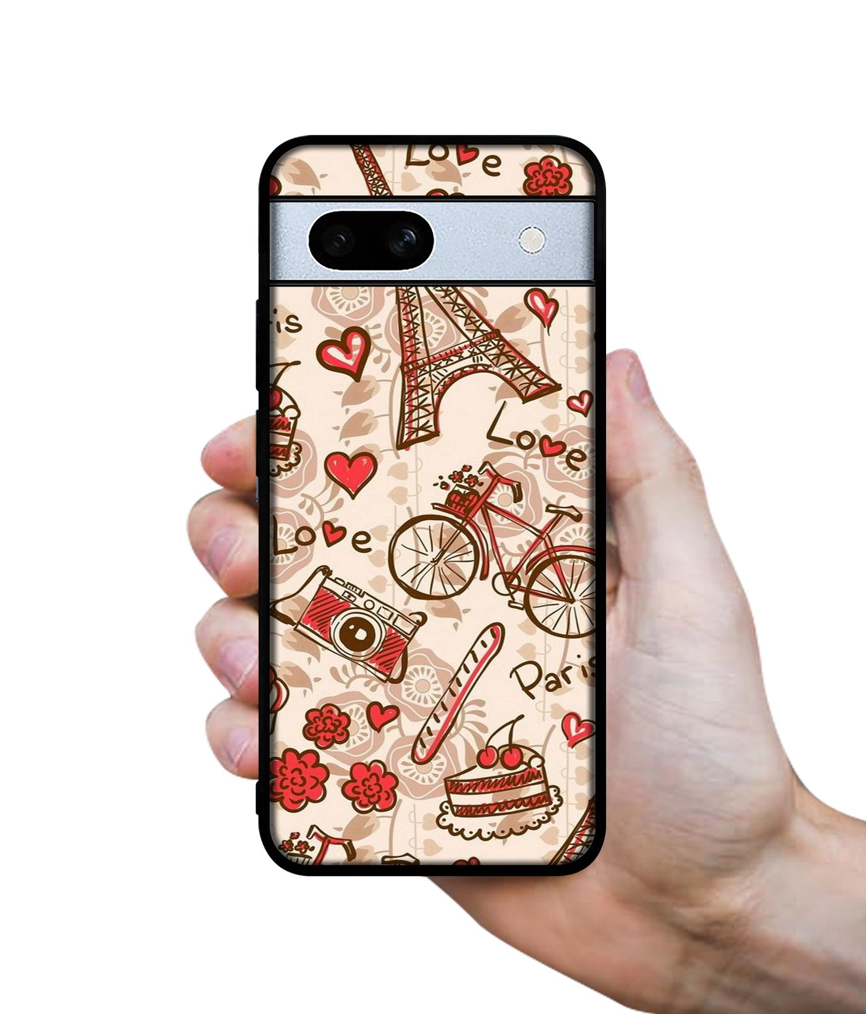 Vintage Paris Designer 2D Printed Back Case Cover for Google Pixel 7A 5G