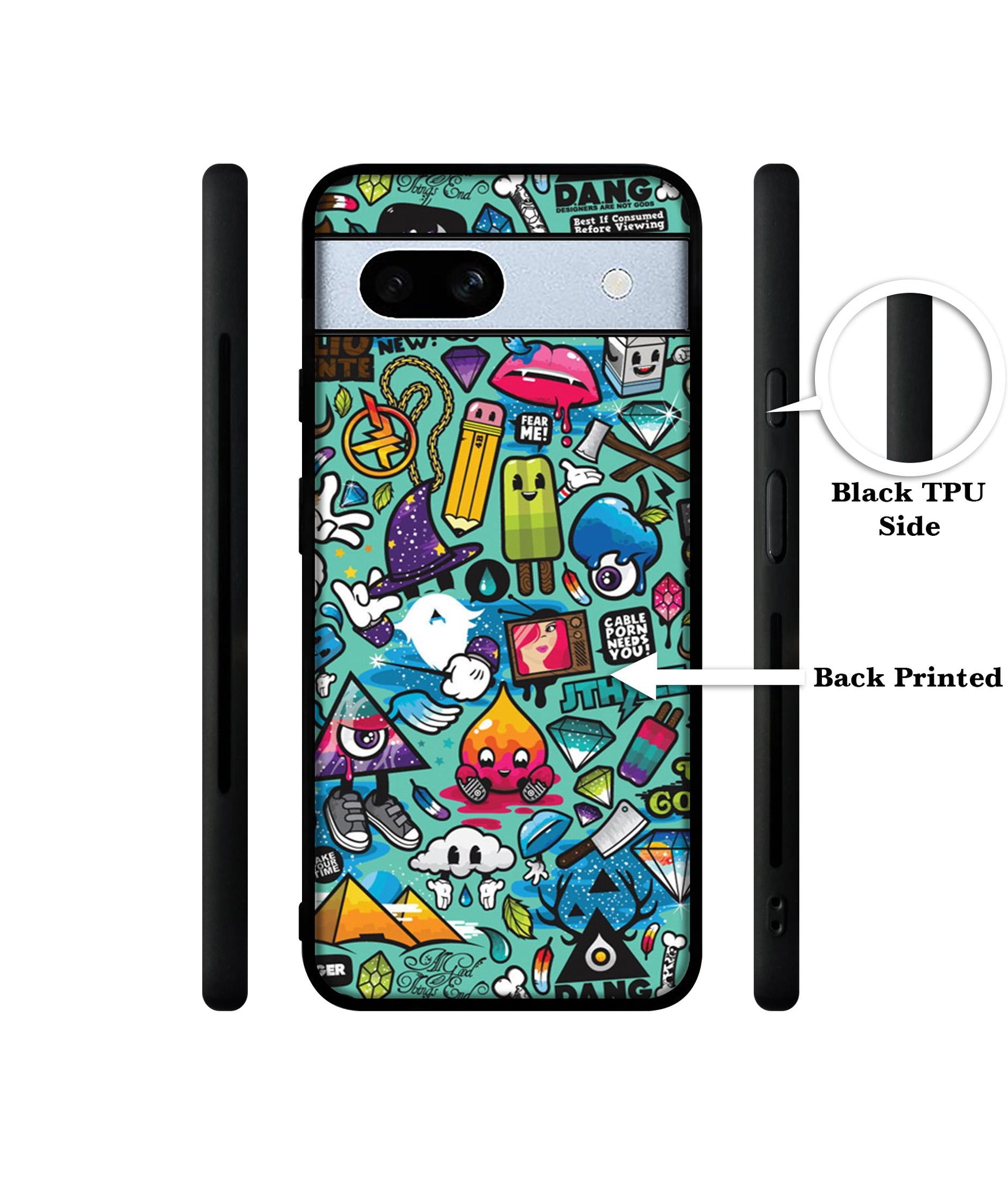 Crazy Designer 2D Printed Back Case Cover for Google Pixel 7A 5G