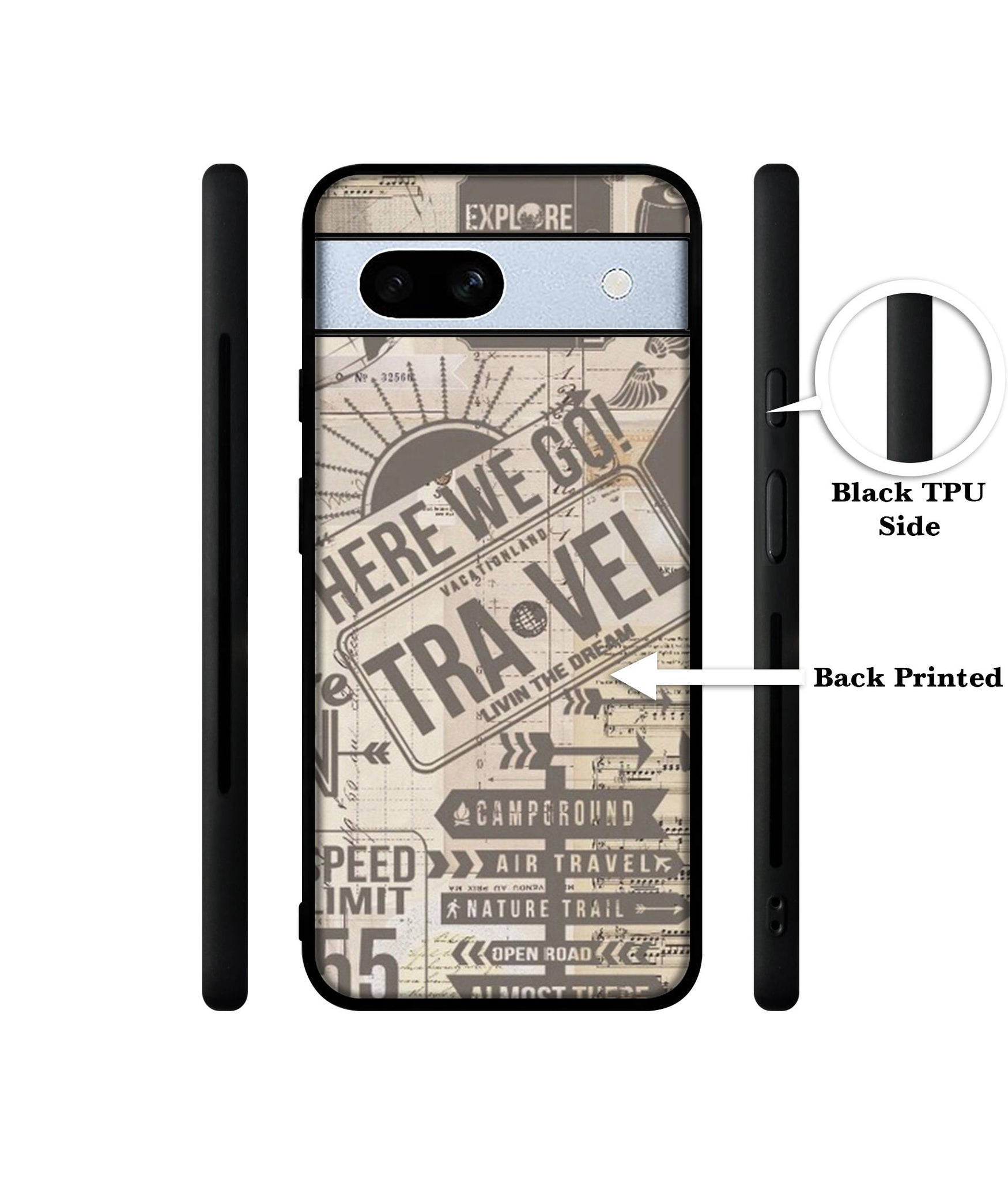 Travel Designer 2D Printed Back Case Cover for Google Pixel 7A 5G