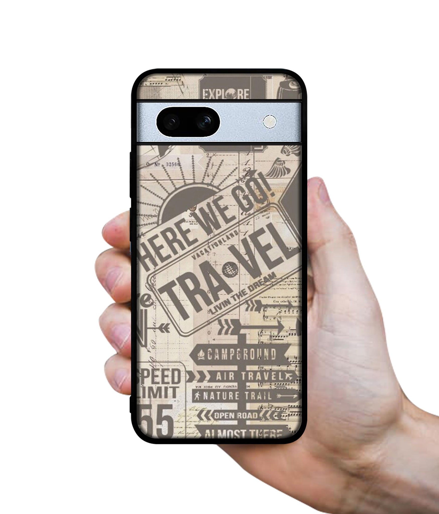Travel Designer 2D Printed Back Case Cover for Google Pixel 7A 5G