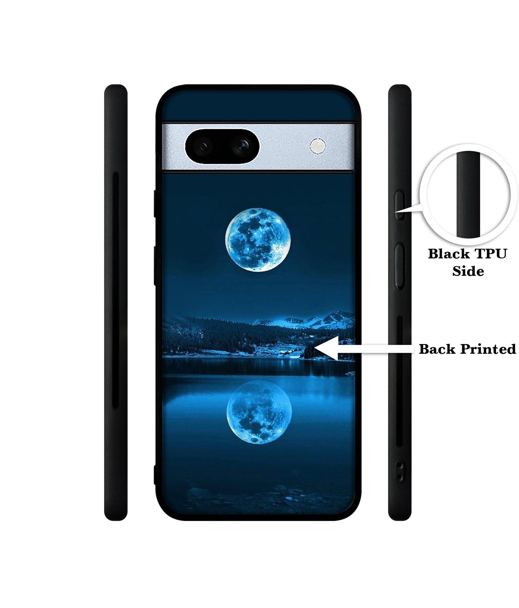 Moon Pattern Print Designer 2D Printed Back Case Cover for Google Pixel 7A 5G