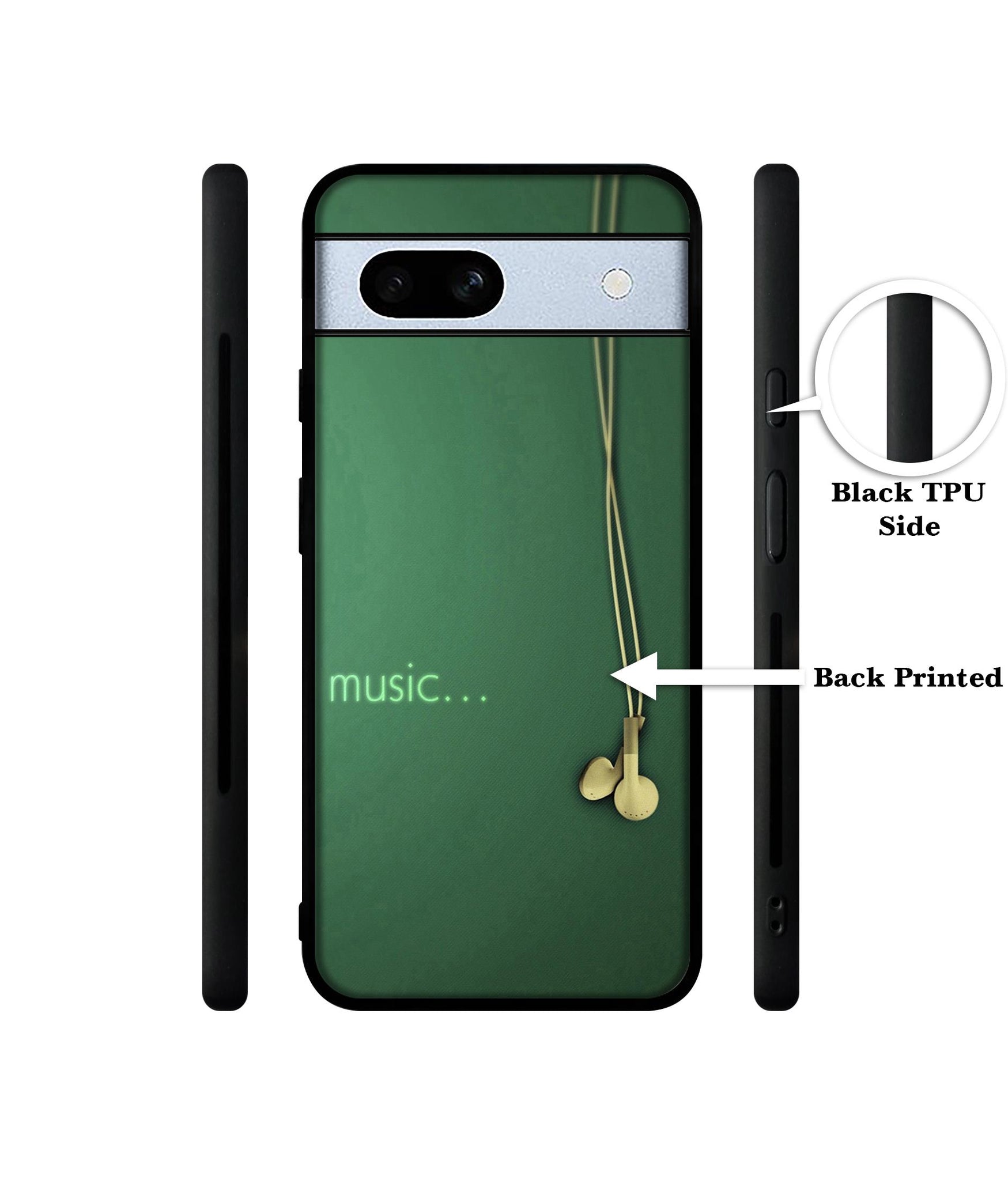 Headphone Music Designer 2D Printed Back Case Cover for Google Pixel 7A 5G