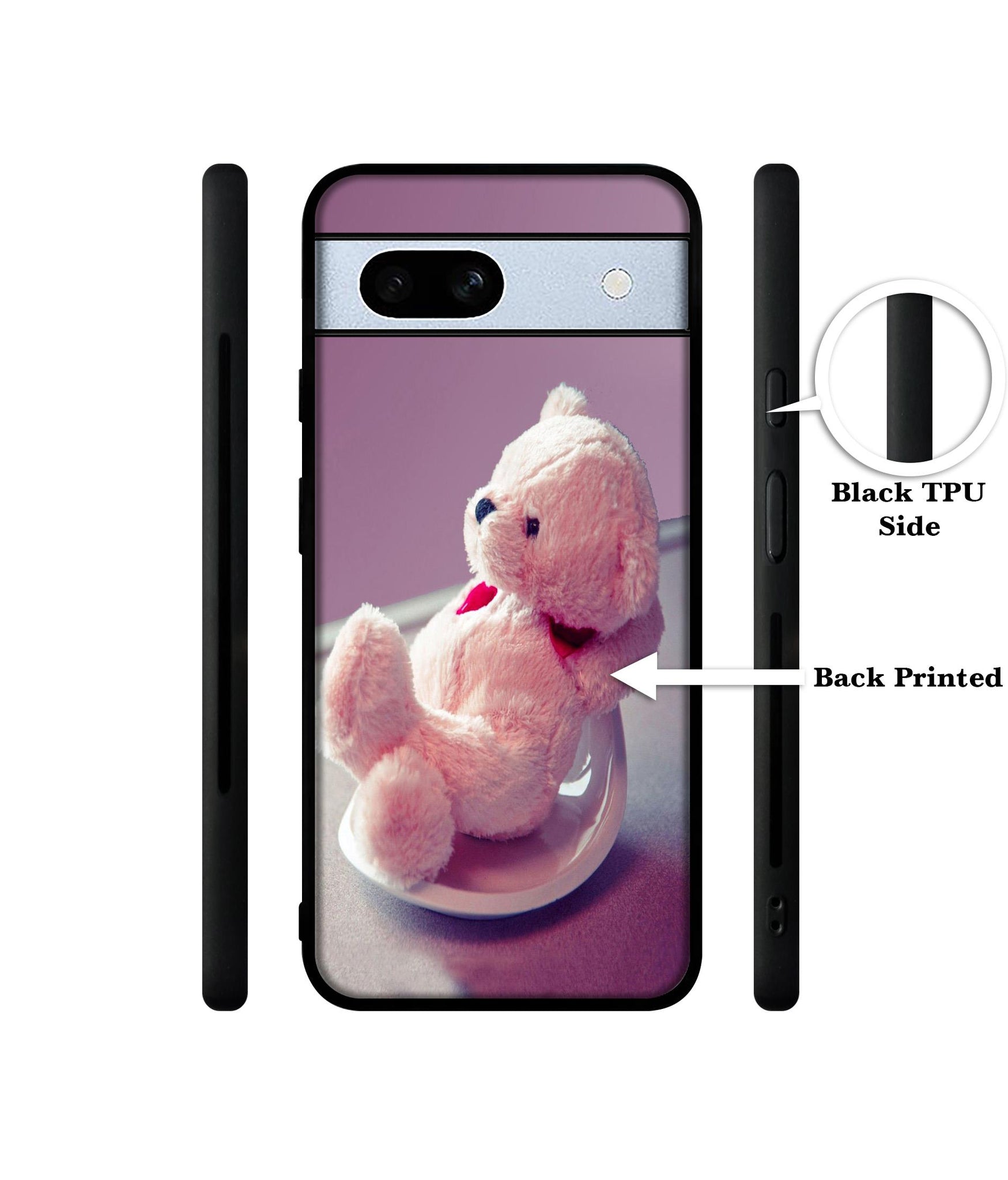 Cute Teddy Bear Designer 2D Printed Back Case Cover for Google Pixel 7A 5G