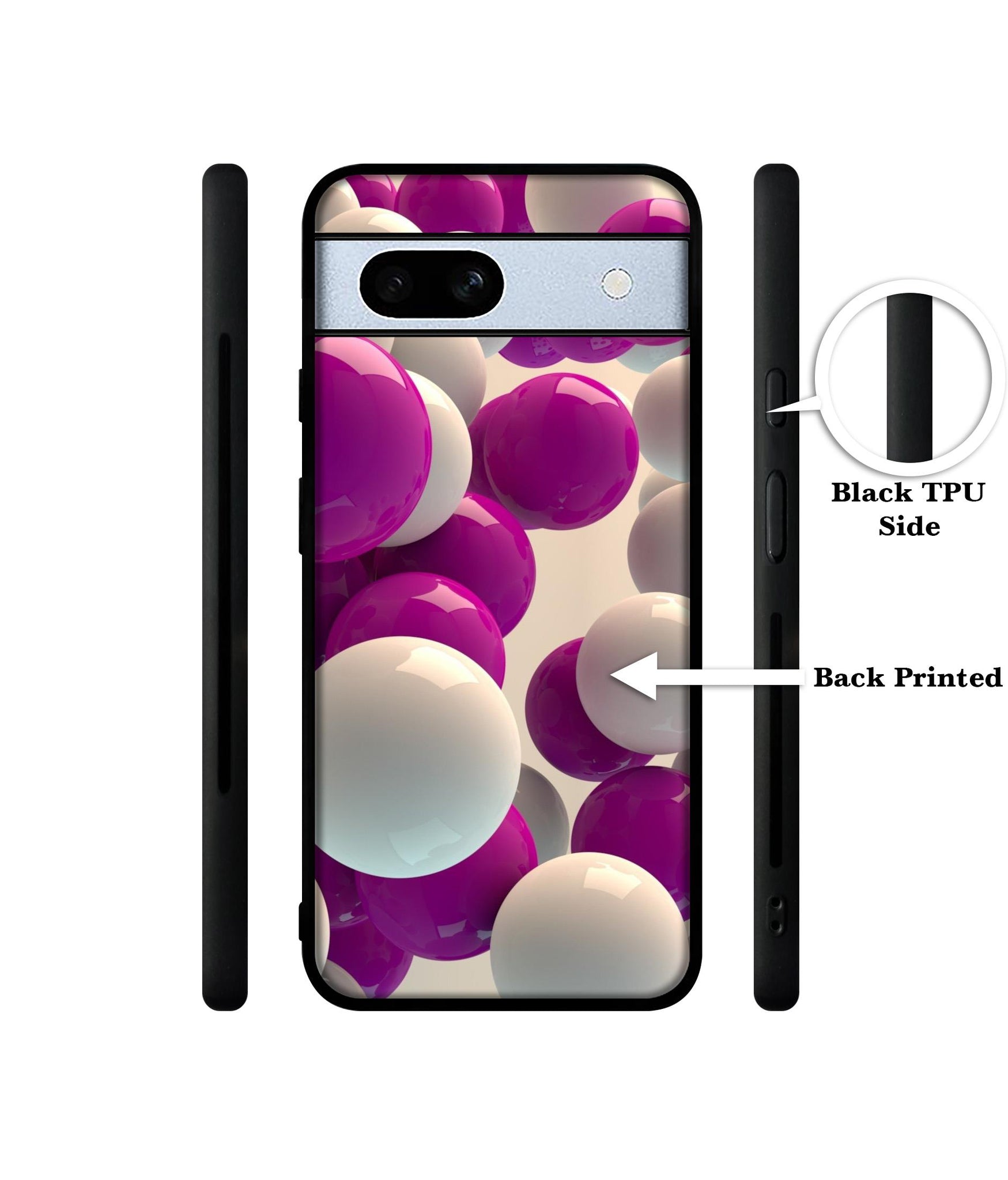 3D Balloons Designer 2D Printed Back Case Cover for Google Pixel 7A 5G