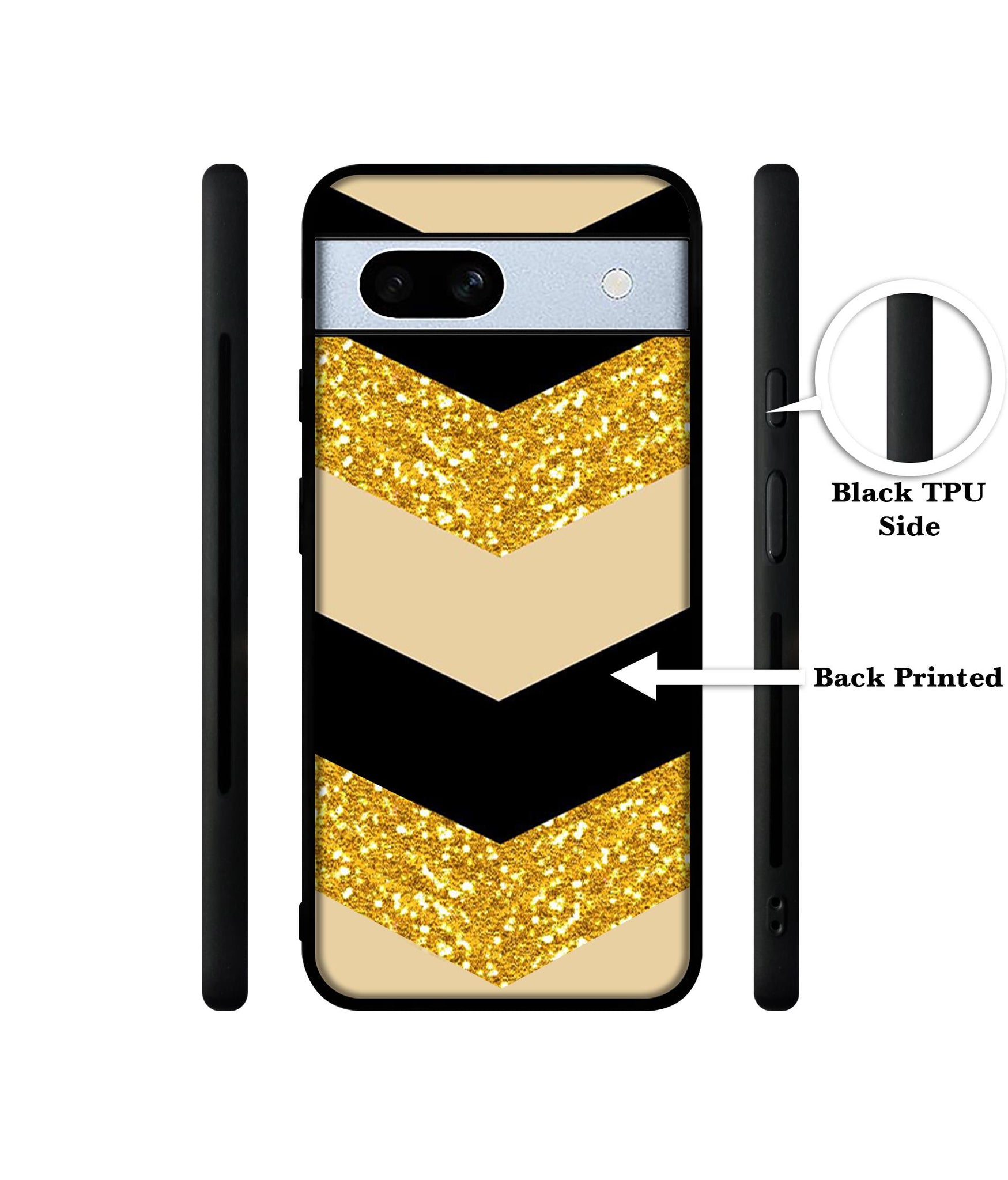 Black & Gold Designer 2D Printed Back Case Cover for Google Pixel 7A 5G