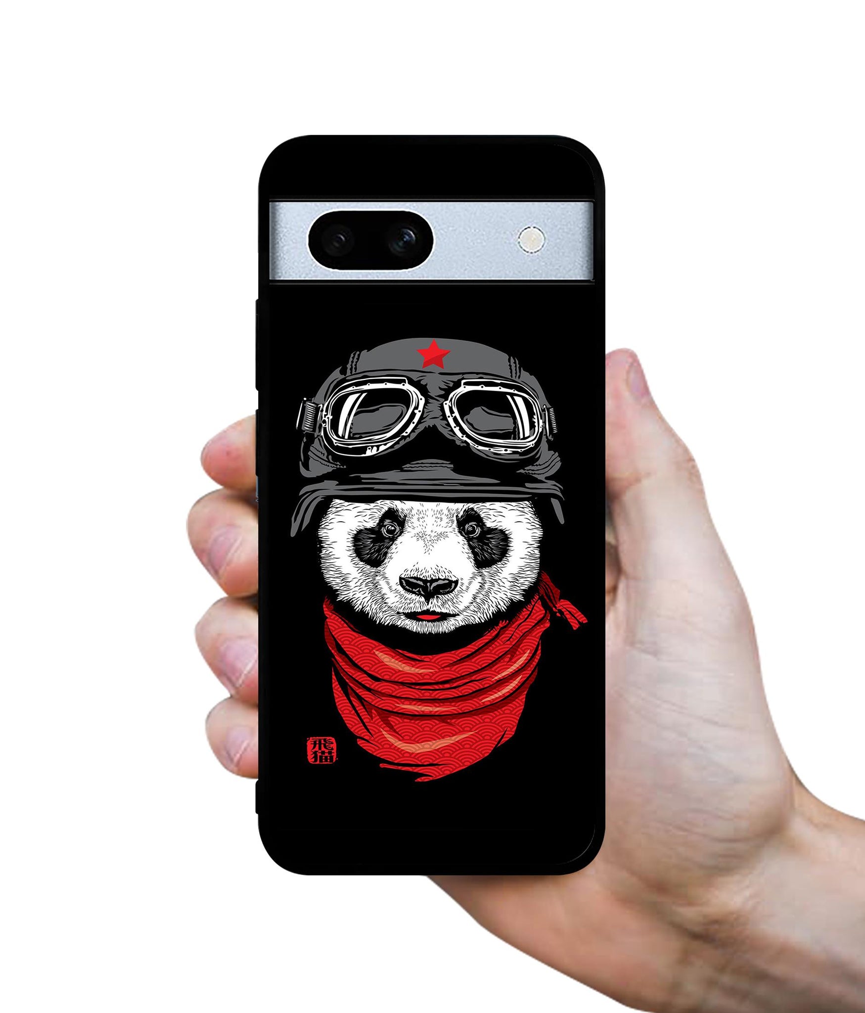 Biker Panda Designer 2D Printed Back Case Cover for Google Pixel 7A 5G