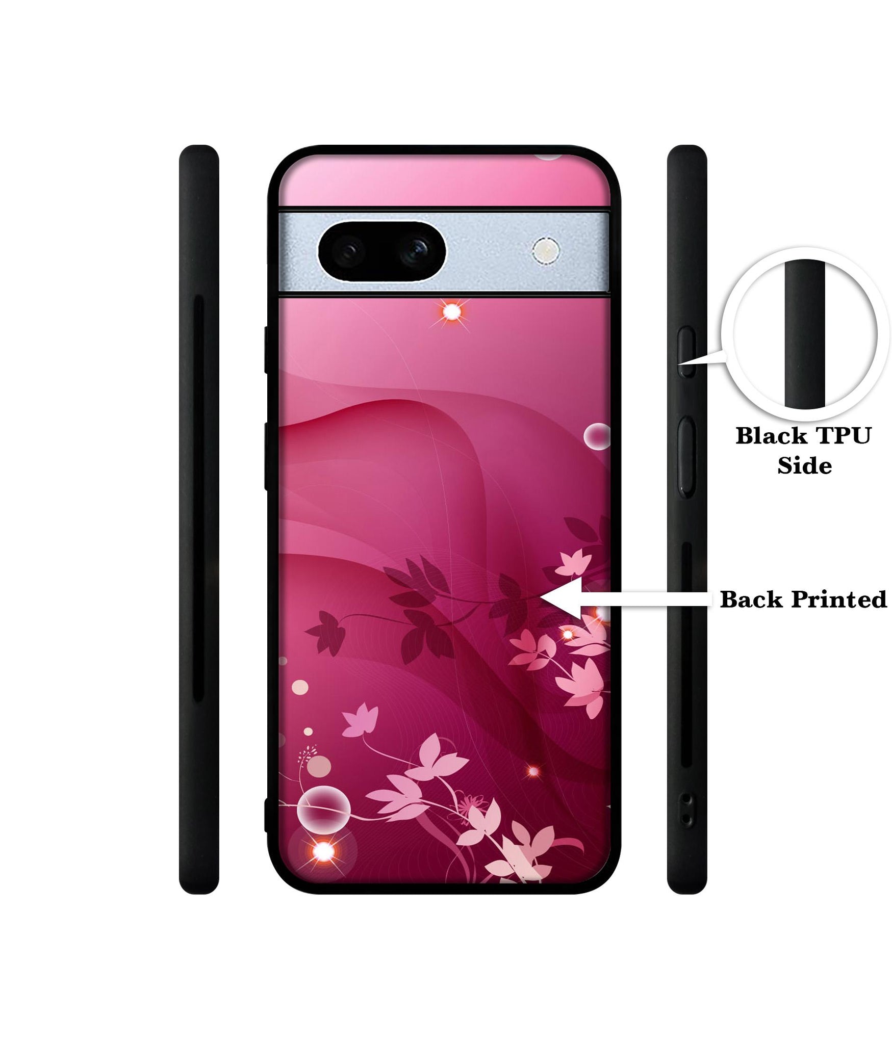 Pink Abstract Designer 2D Printed Back Case Cover for Google Pixel 7A 5G