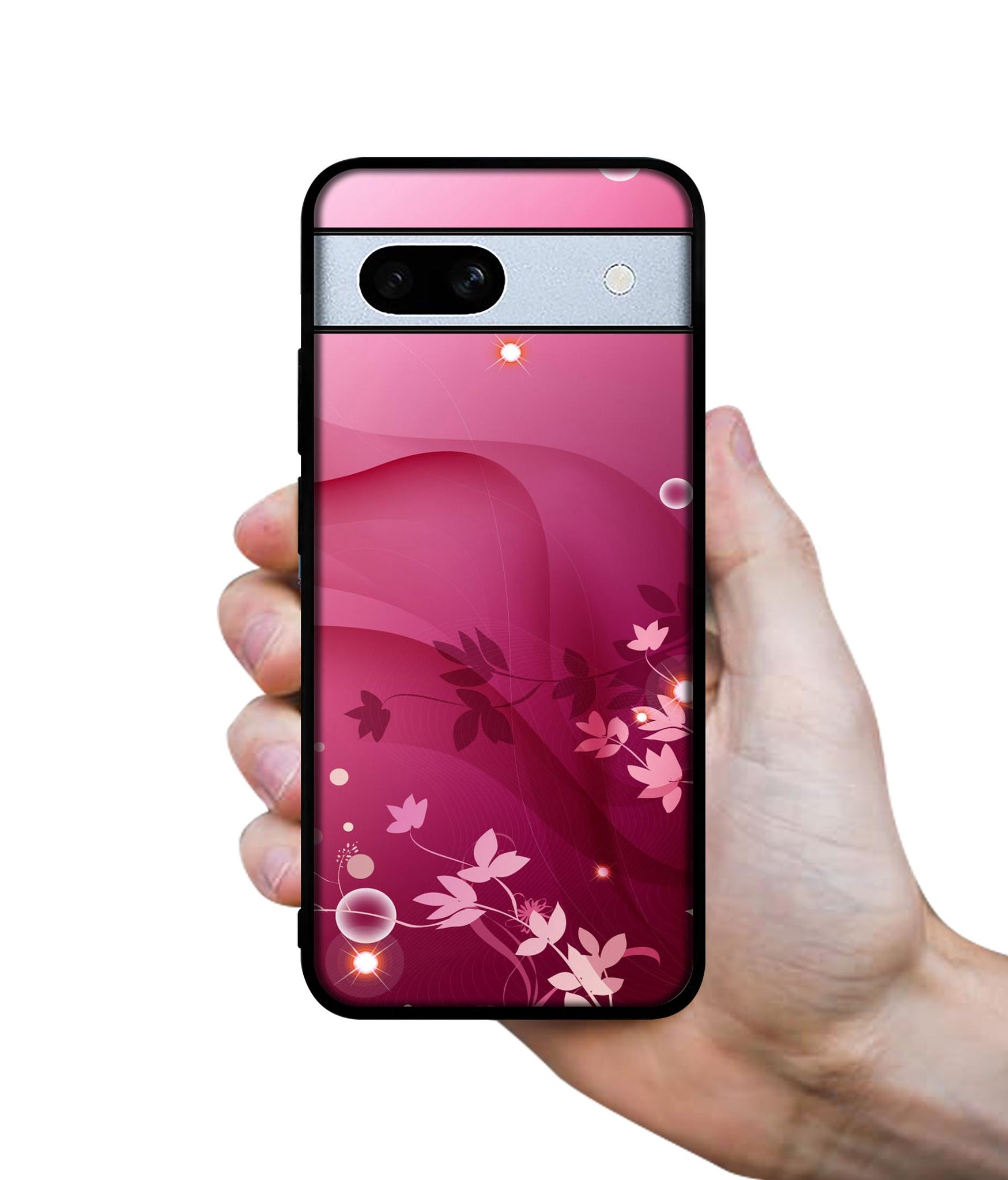 Pink Abstract Designer 2D Printed Back Case Cover for Google Pixel 7A 5G