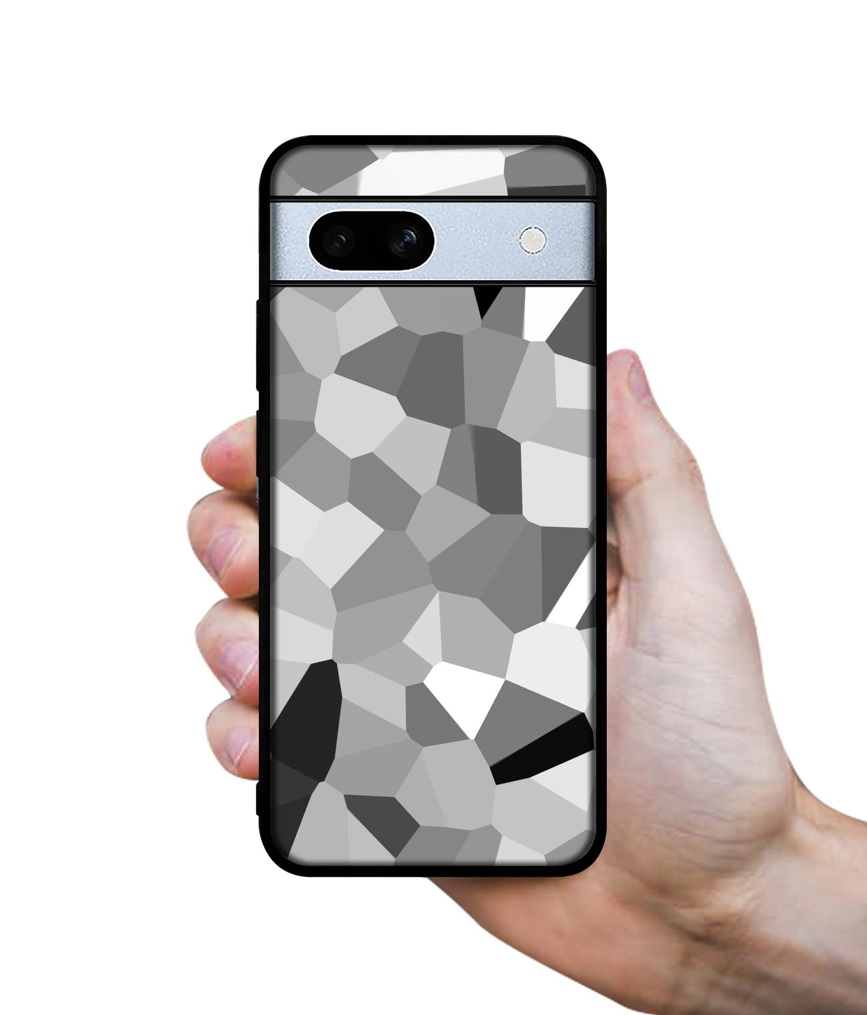 Black & White Mathematical Shape Designer 2D Printed Back Case Cover for Google Pixel 7A 5G