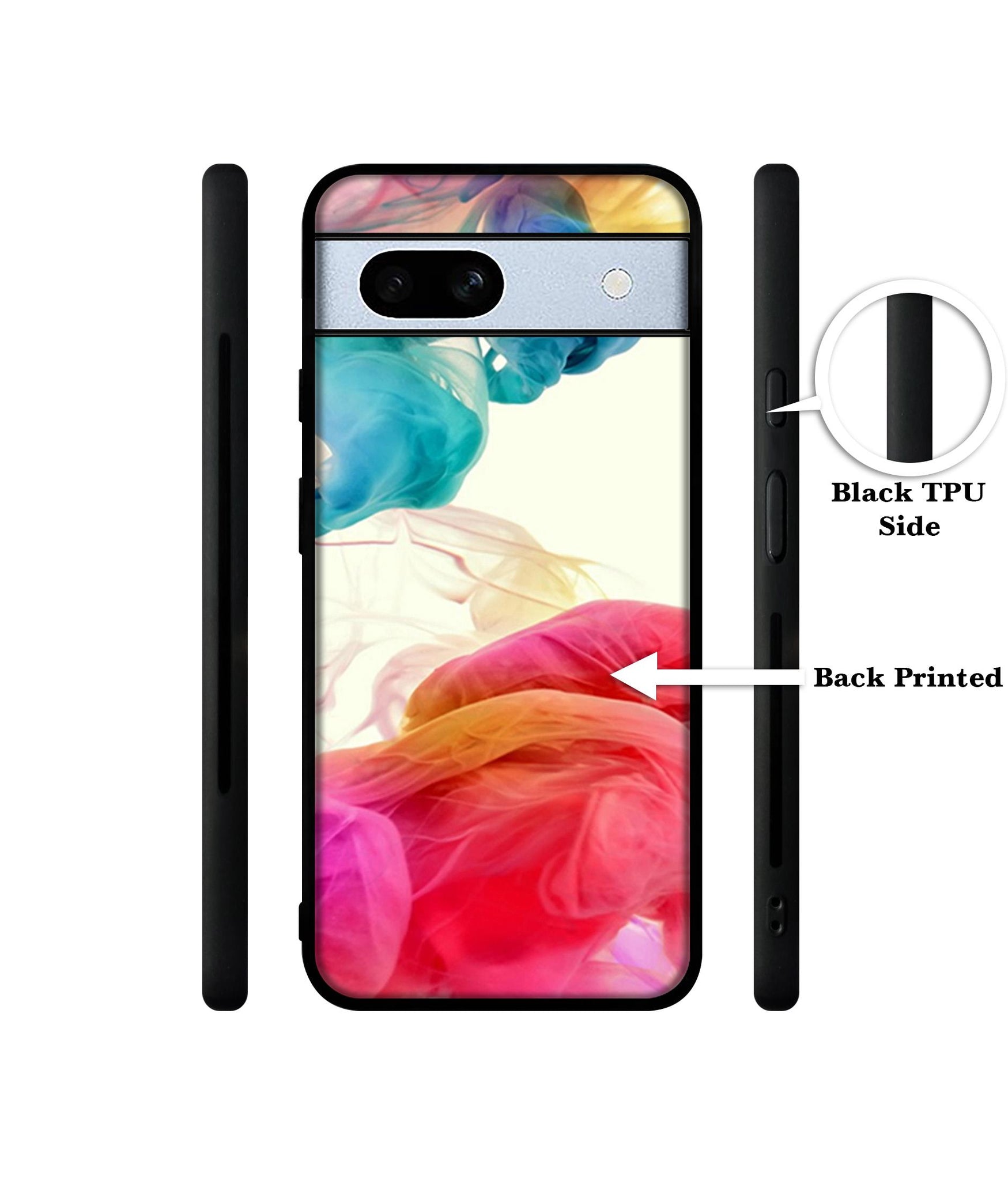 Colored Smoke Designer 2D Printed Back Case Cover for Google Pixel 7A 5G