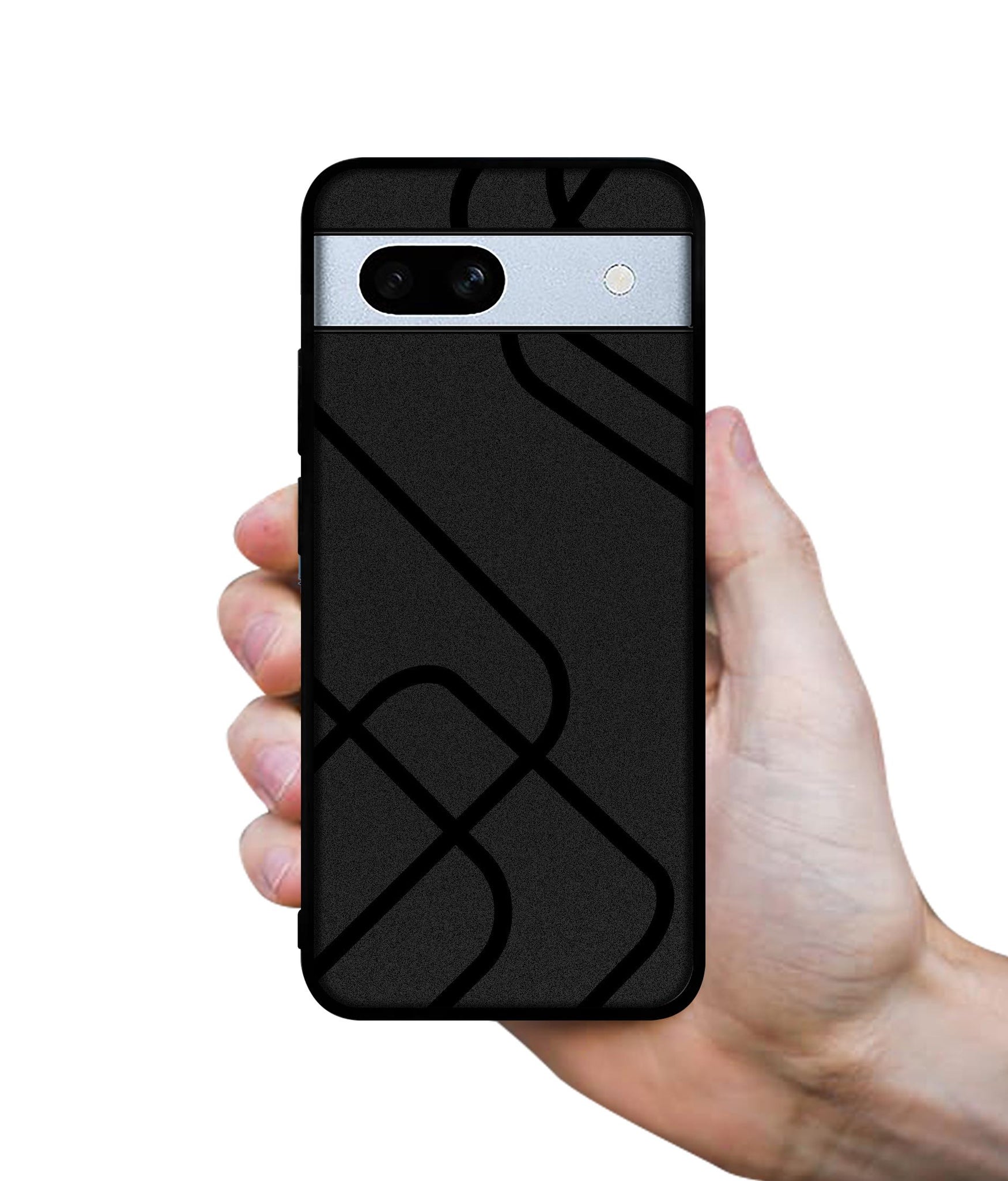Zig / Zag Black Line Designer 2D Printed Back Case Cover for Google Pixel 7A 5G