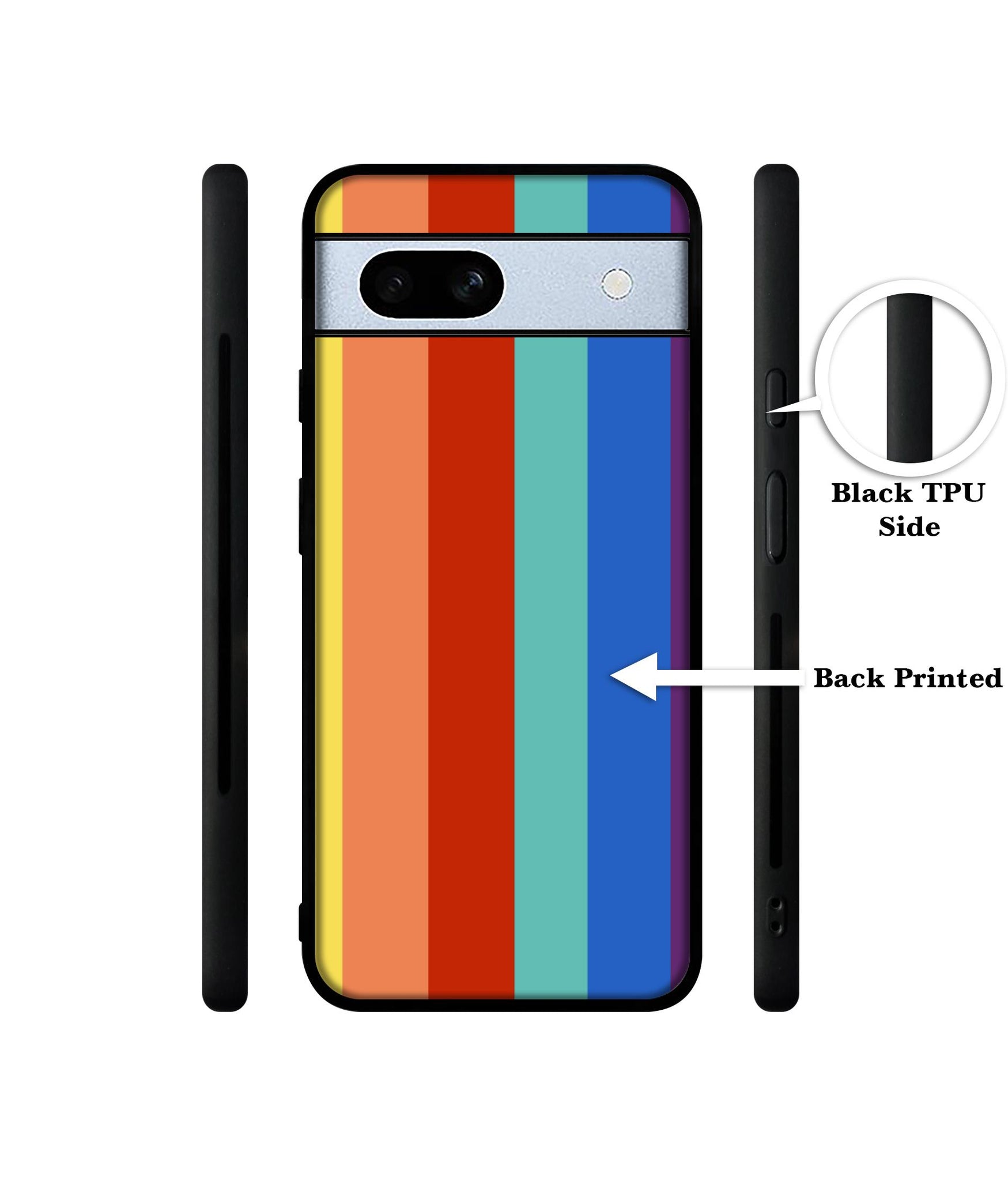 Rainbow Colors Designer 2D Printed Back Case Cover for Google Pixel 7A 5G