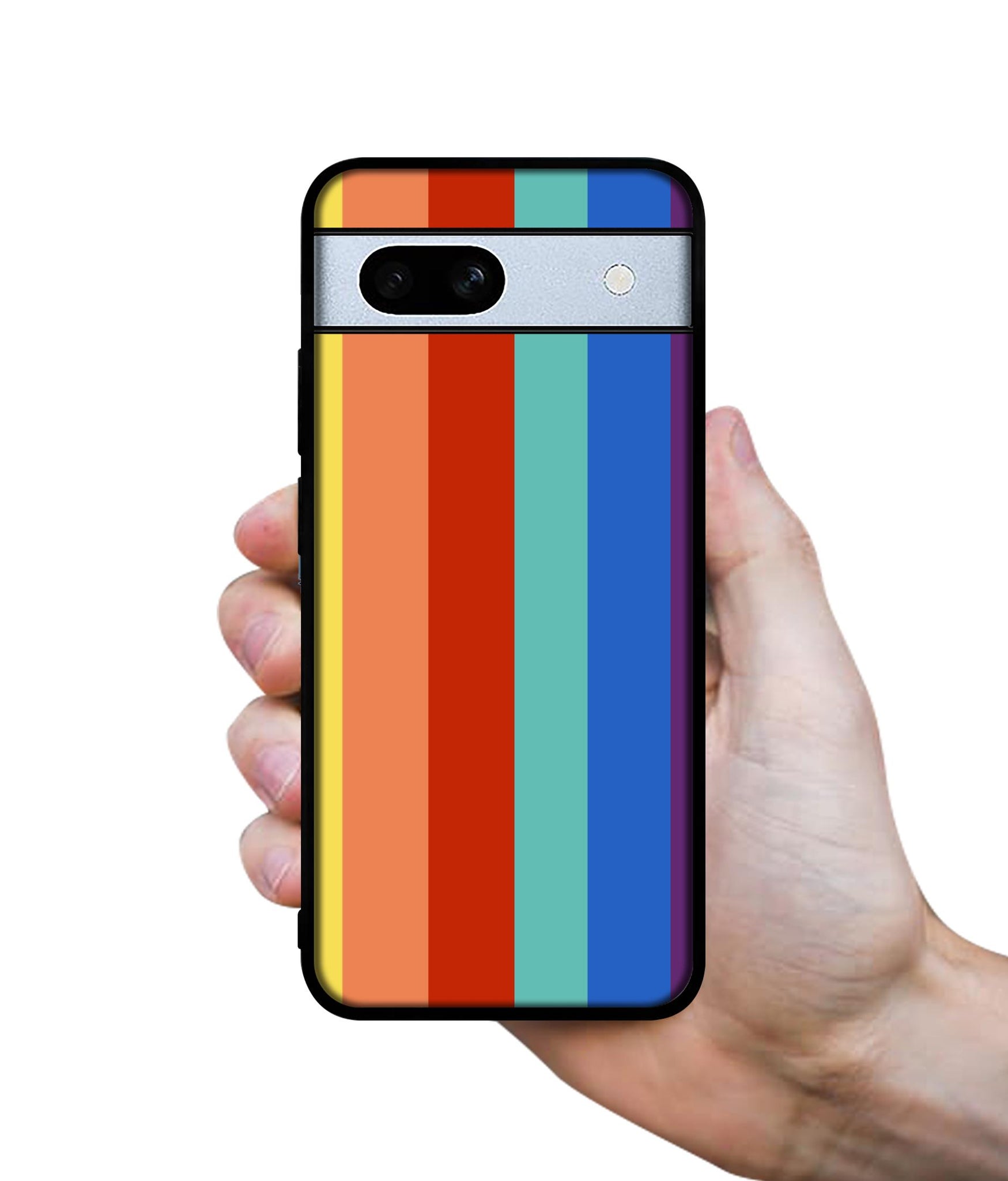 Rainbow Colors Designer 2D Printed Back Case Cover for Google Pixel 7A 5G