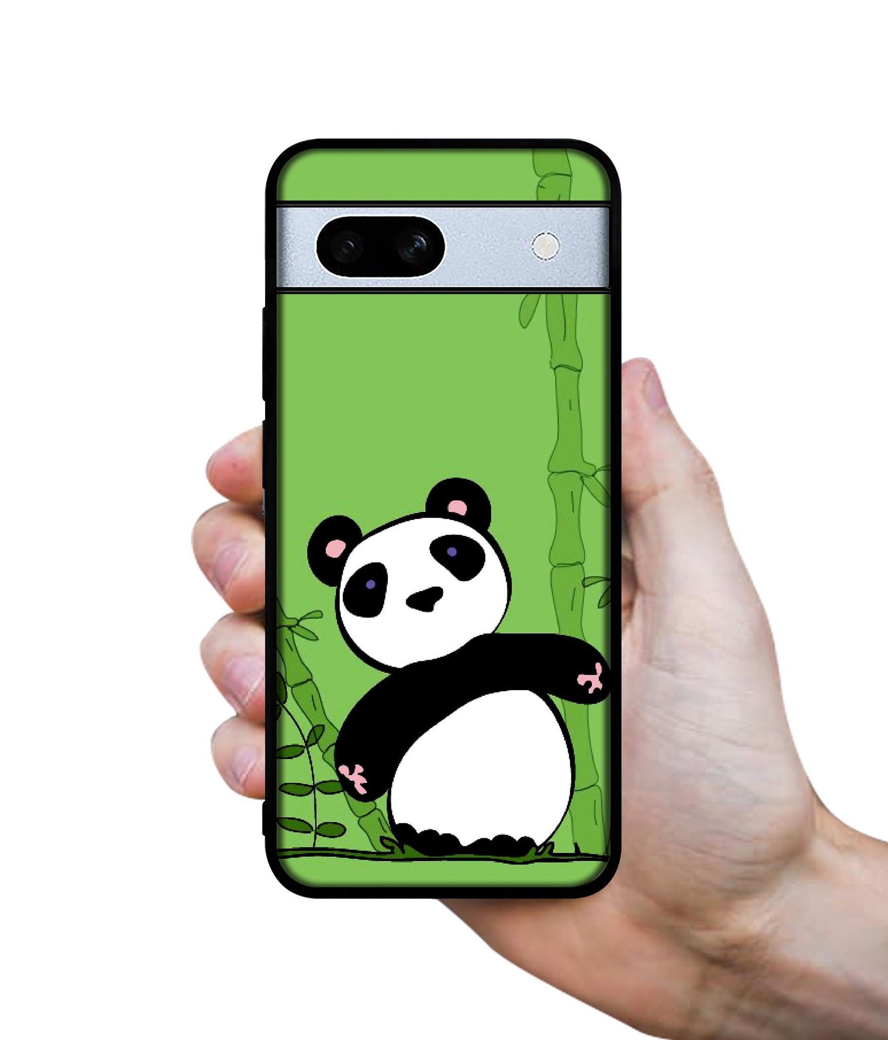 Panda with Bamboo Designer 2D Printed Back Case Cover for Google Pixel 7A 5G