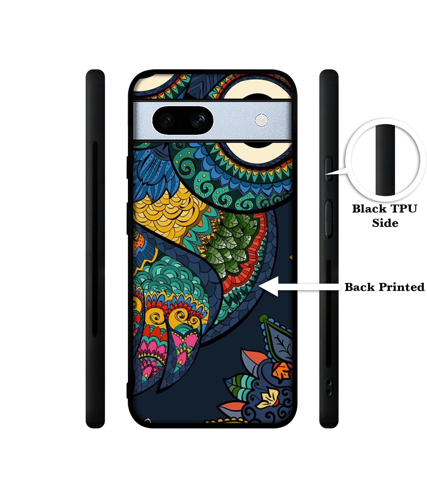 Owl Illustration Designer 2D Printed Back Case Cover for Google Pixel 7A 5G