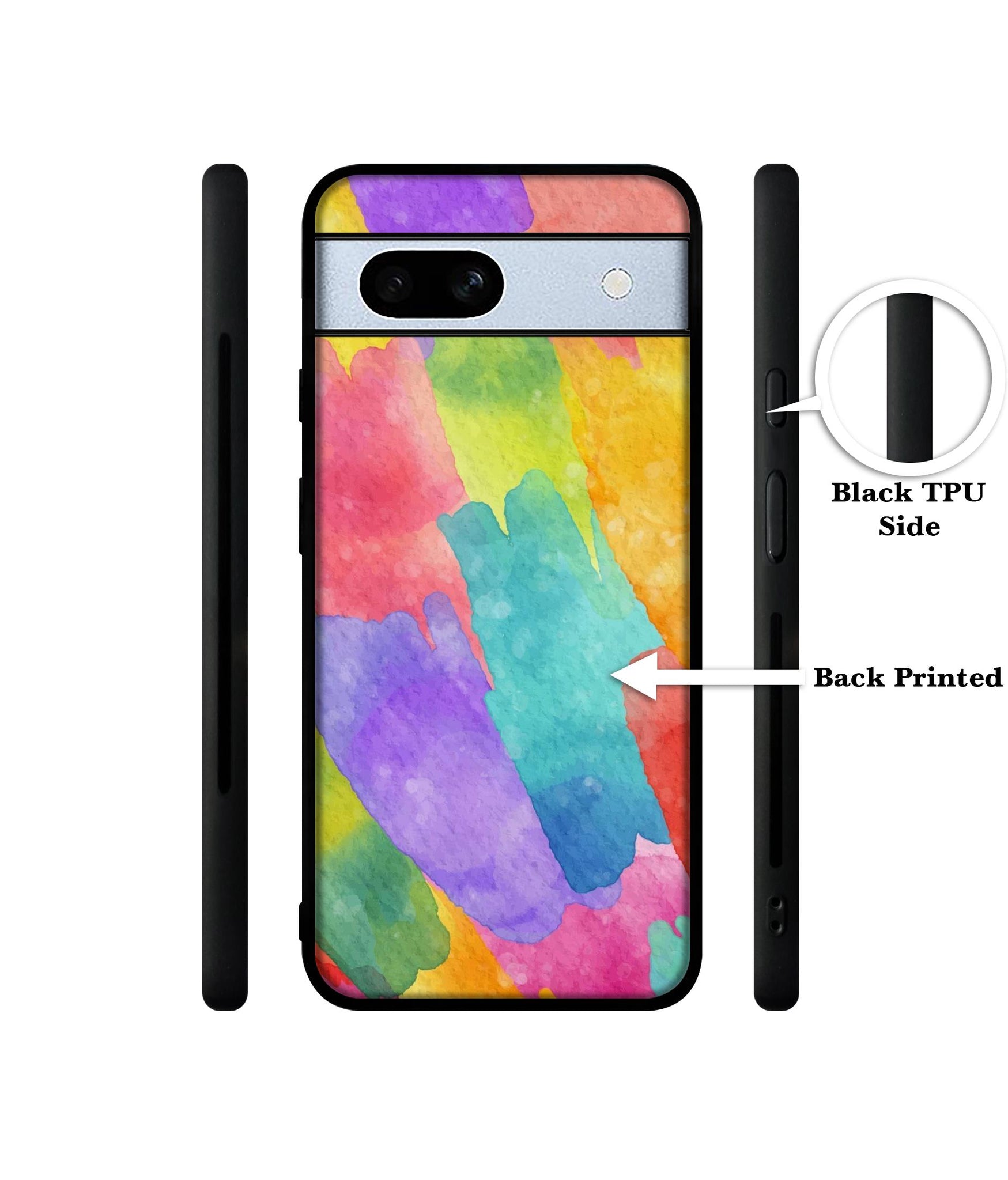 Water Paint Colorful Abstract Designer 2D Printed Back Case Cover for Google Pixel 7A 5G