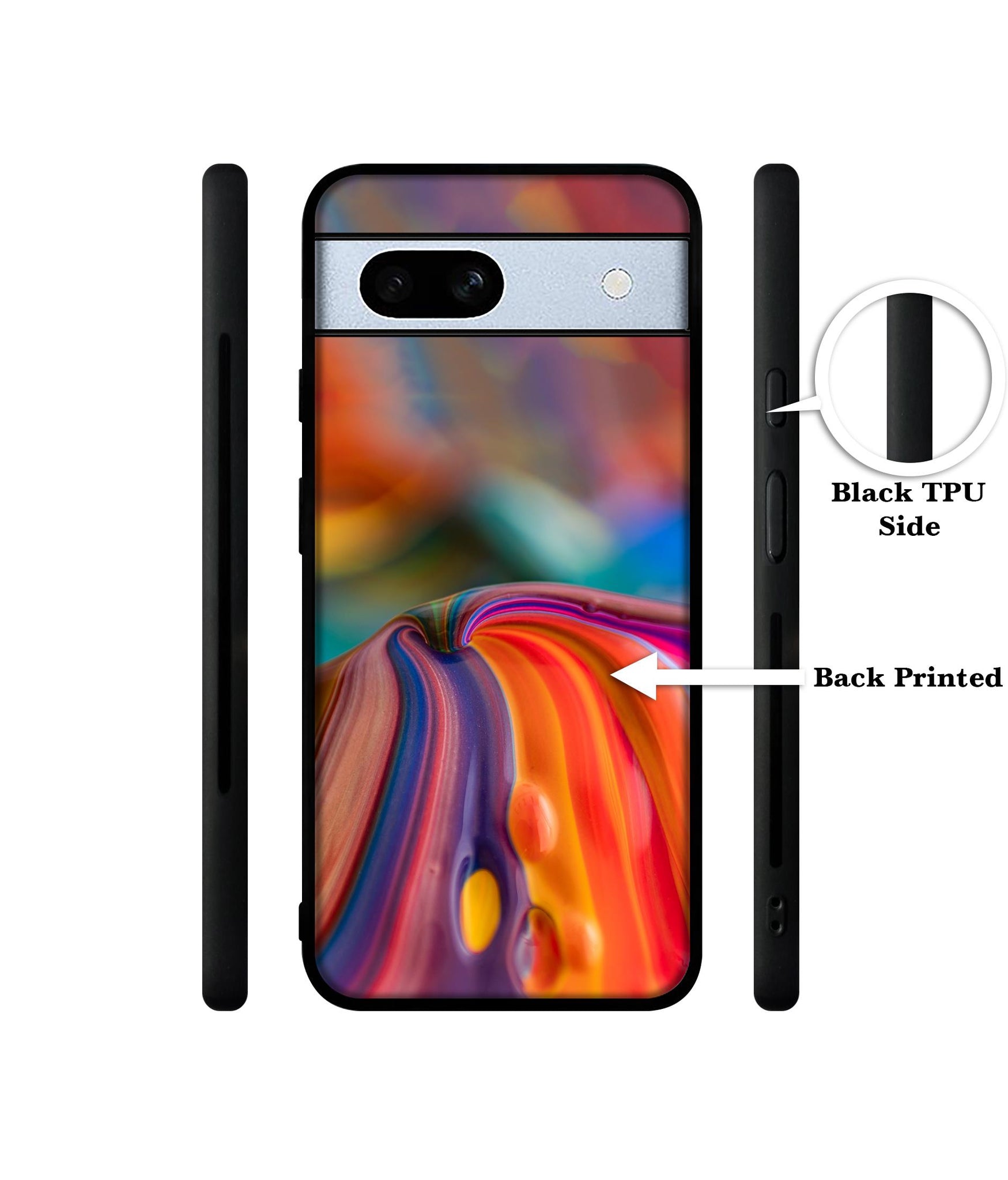 Rainbow Colors Designer 2D Printed Back Case Cover for Google Pixel 7A 5G