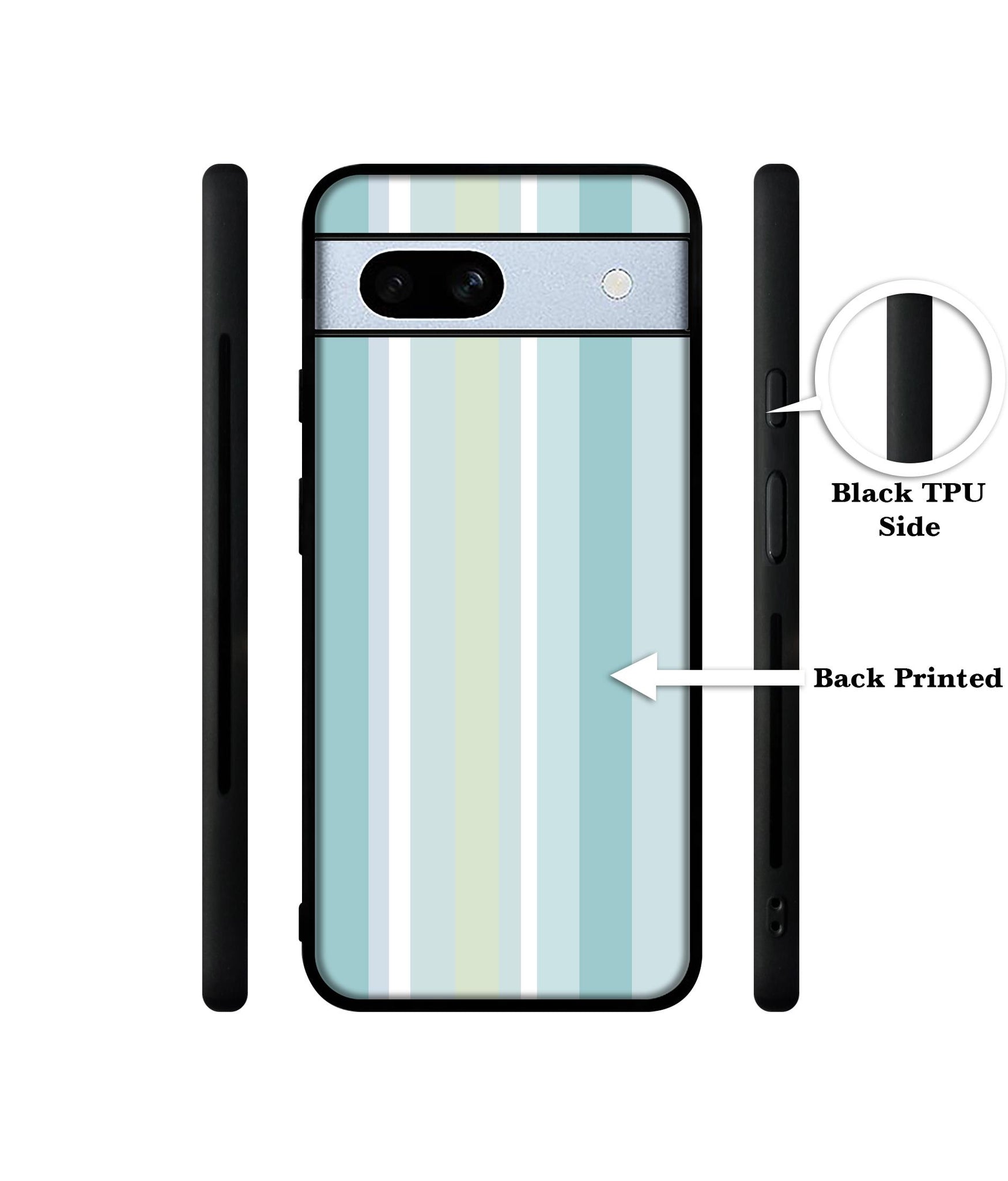Light Green Stripes Designer 2D Printed Back Case Cover for Google Pixel 7A 5G