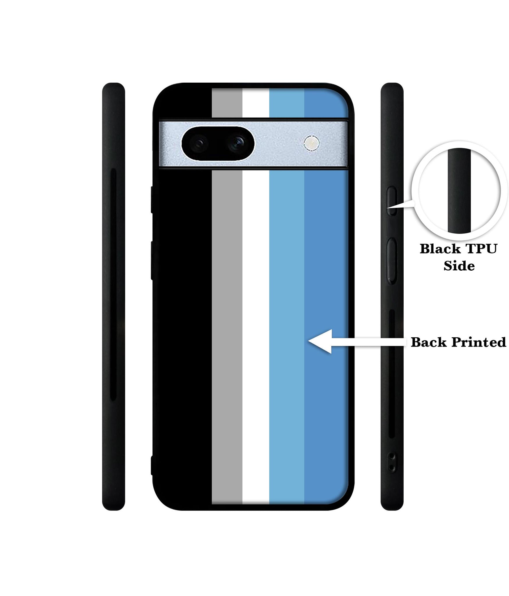 White and Blue Lines Designer 2D Printed Back Case Cover for Google Pixel 7A 5G