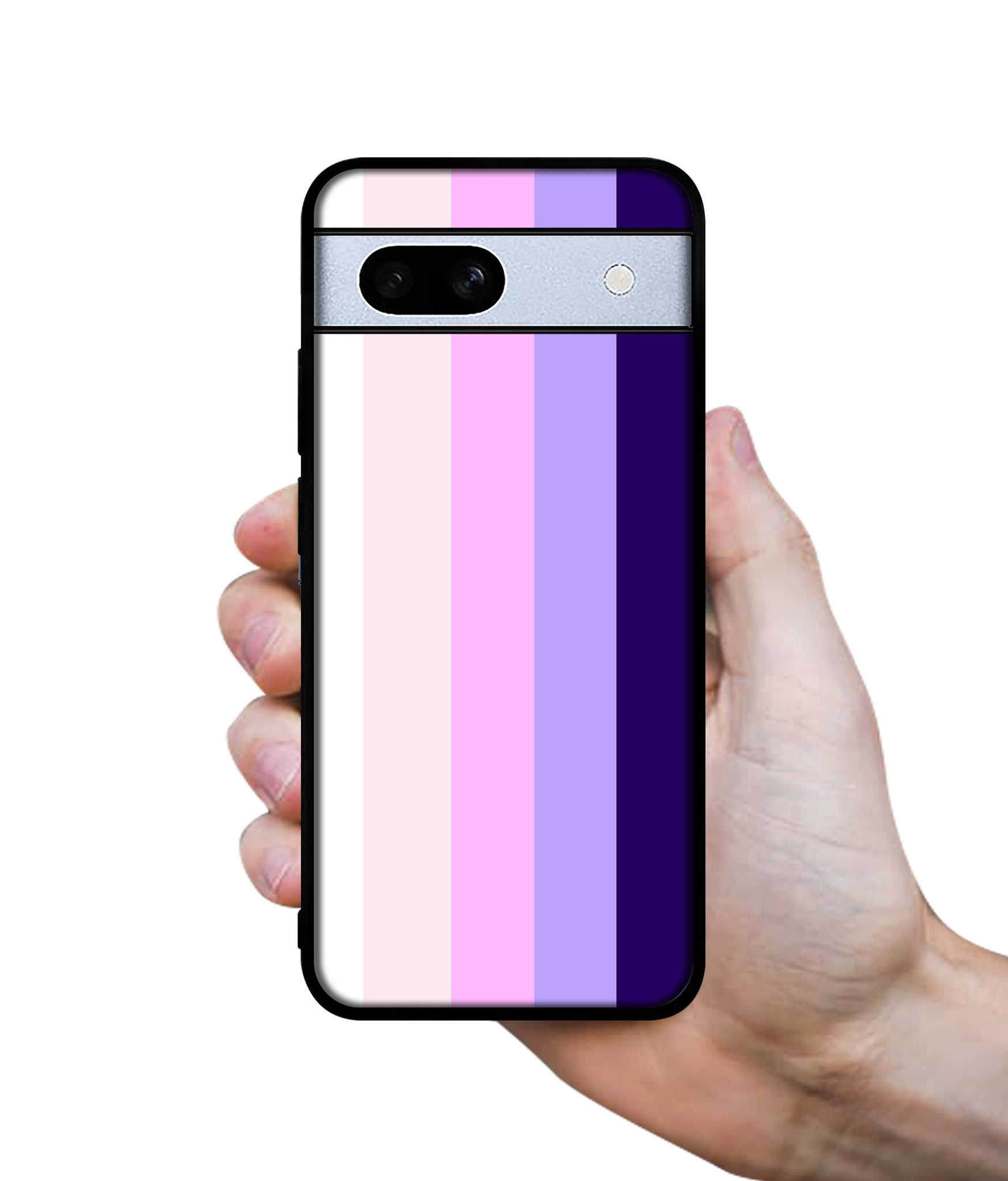 Pink and Purple Lines Designer 2D Printed Back Case Cover for Google Pixel 7A 5G