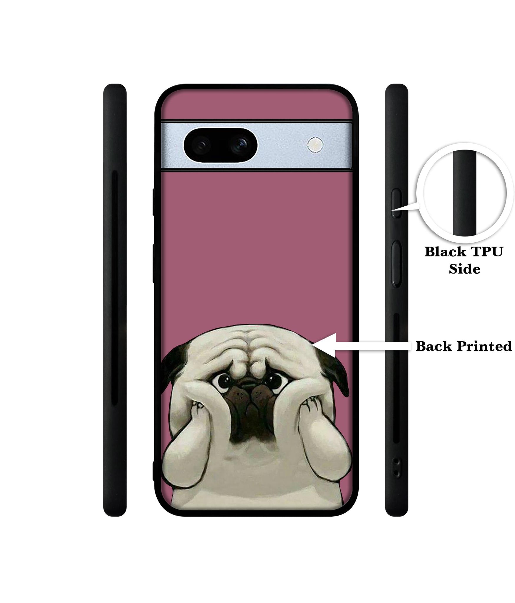 Cute Pug Holding Big Cheeks Designer 2D Printed Back Case Cover for Google Pixel 7A 5G