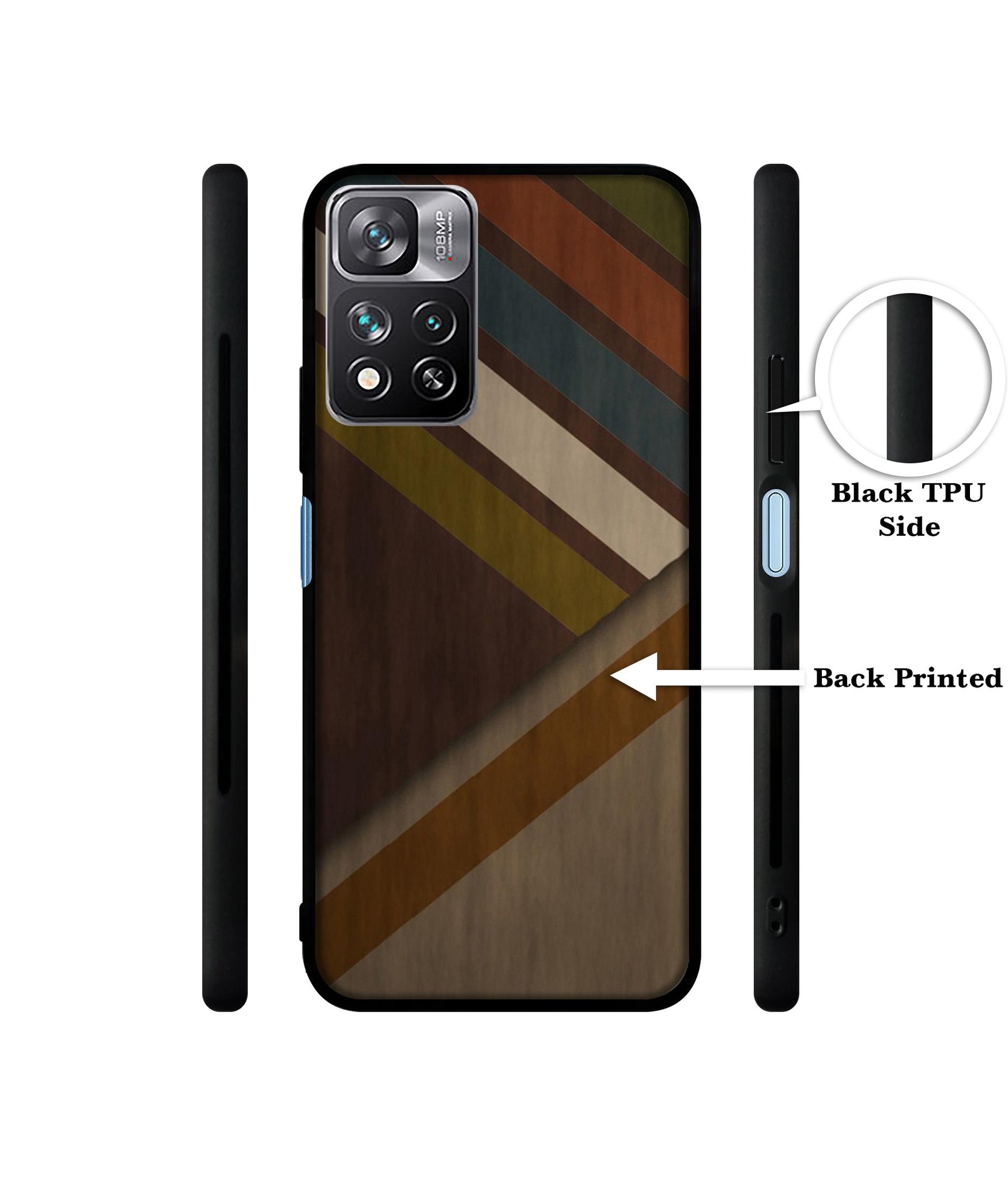 Colorful Wooden Pattern Designer 2D Printed Back Case Cover for Mi 11i Hypercharge 5G / Mi 11i 5G
