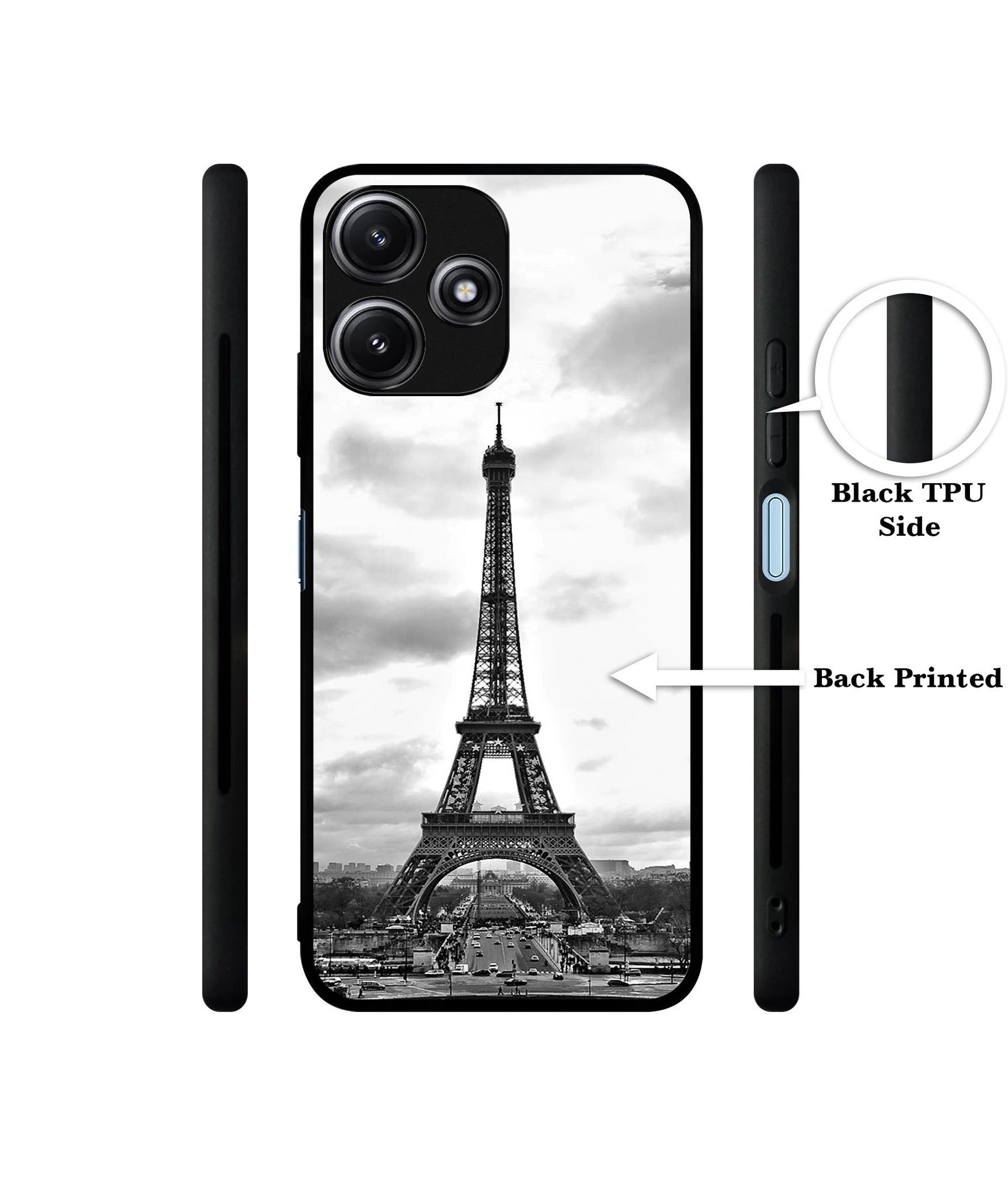 Eiffel Tower Designer 2D Printed Back Case Cover for Mi Redmi 12 5G