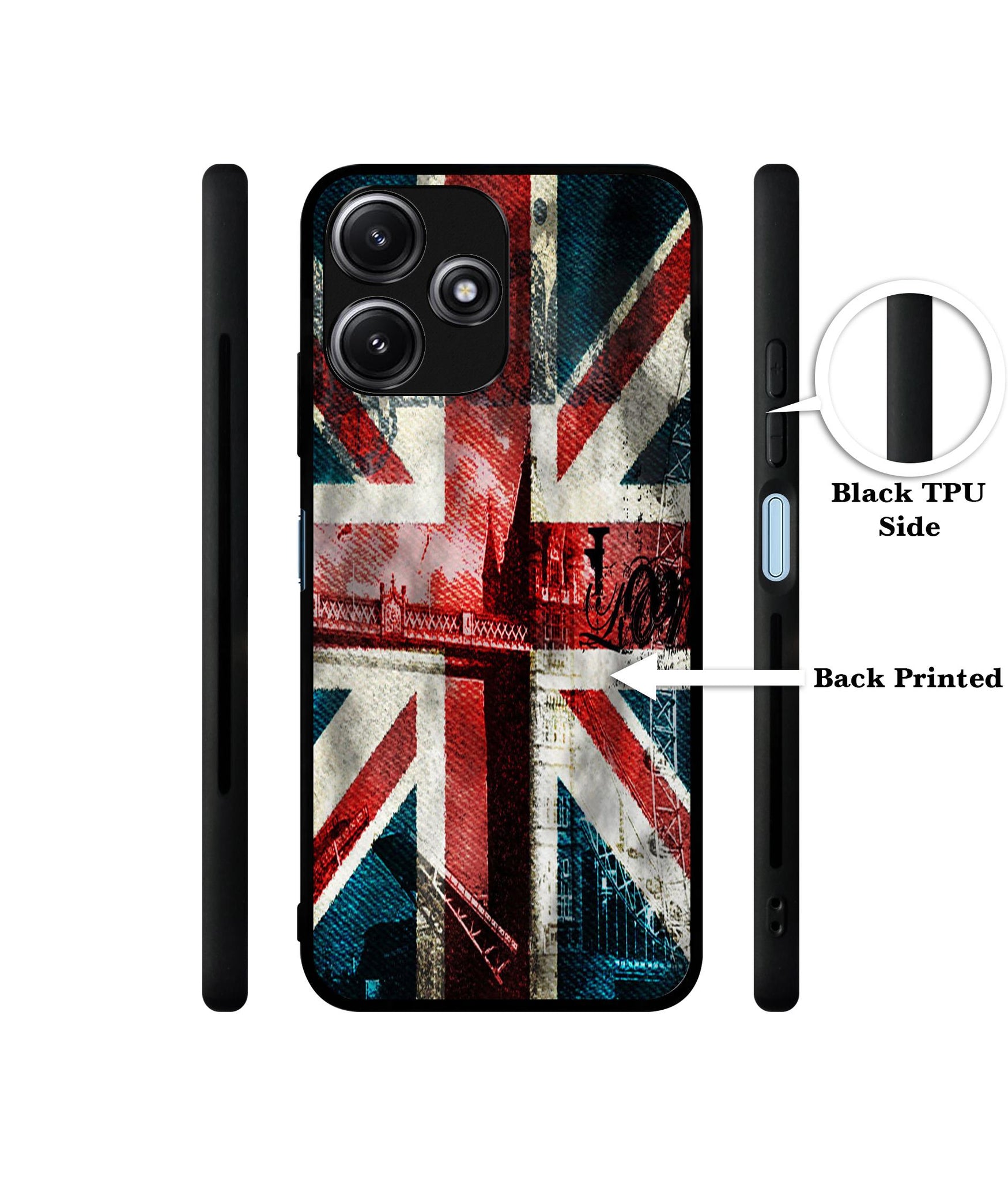 London Flag wallpaper Designer 2D Printed Back Case Cover for Mi Redmi 12 5G