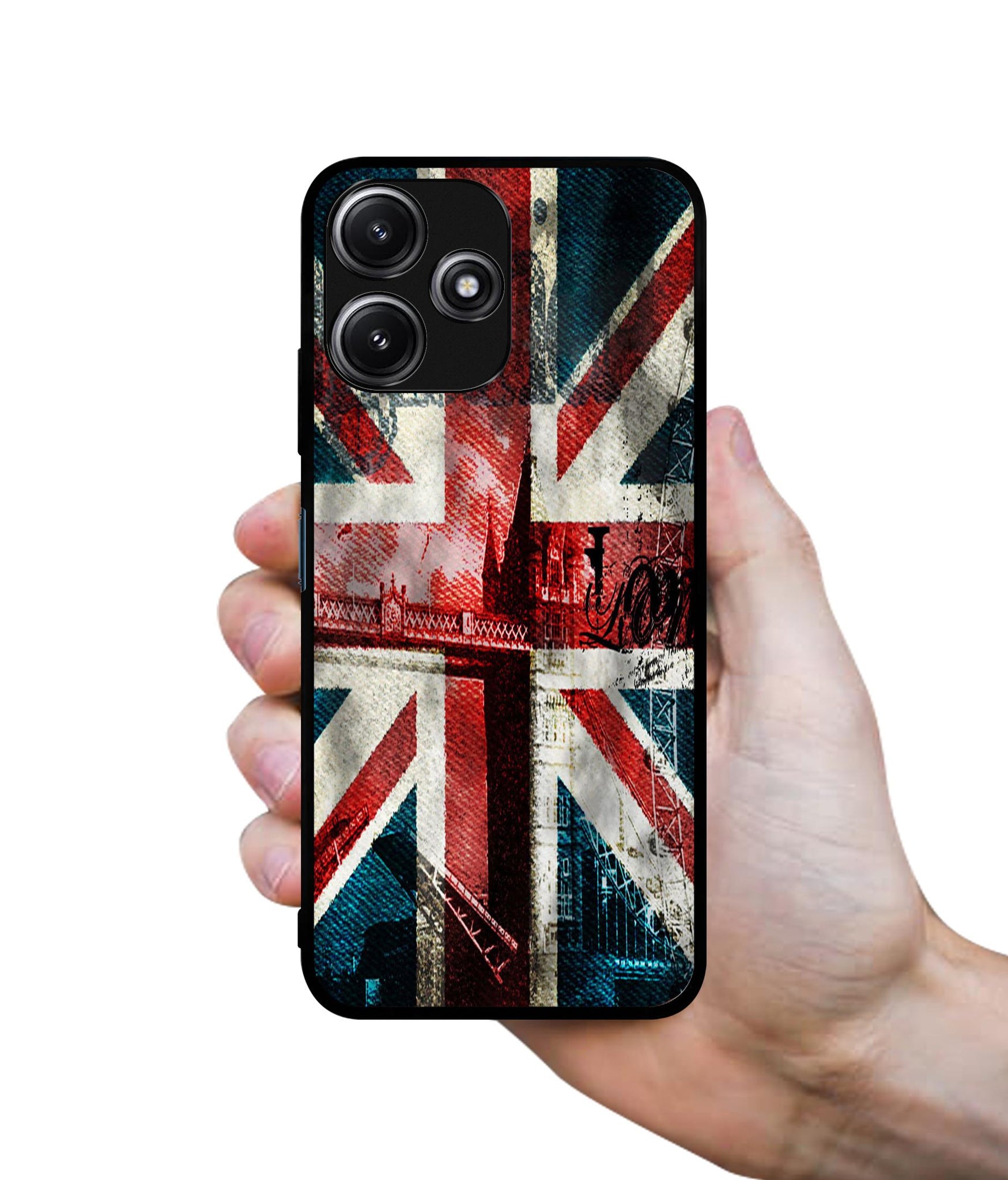 London Flag wallpaper Designer 2D Printed Back Case Cover for Mi Redmi 12 5G