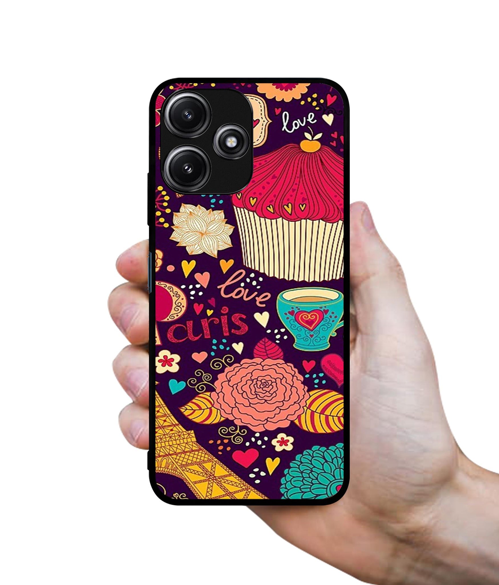 Paris Flower Love Designer 2D Printed Back Case Cover for Mi Redmi 12 5G