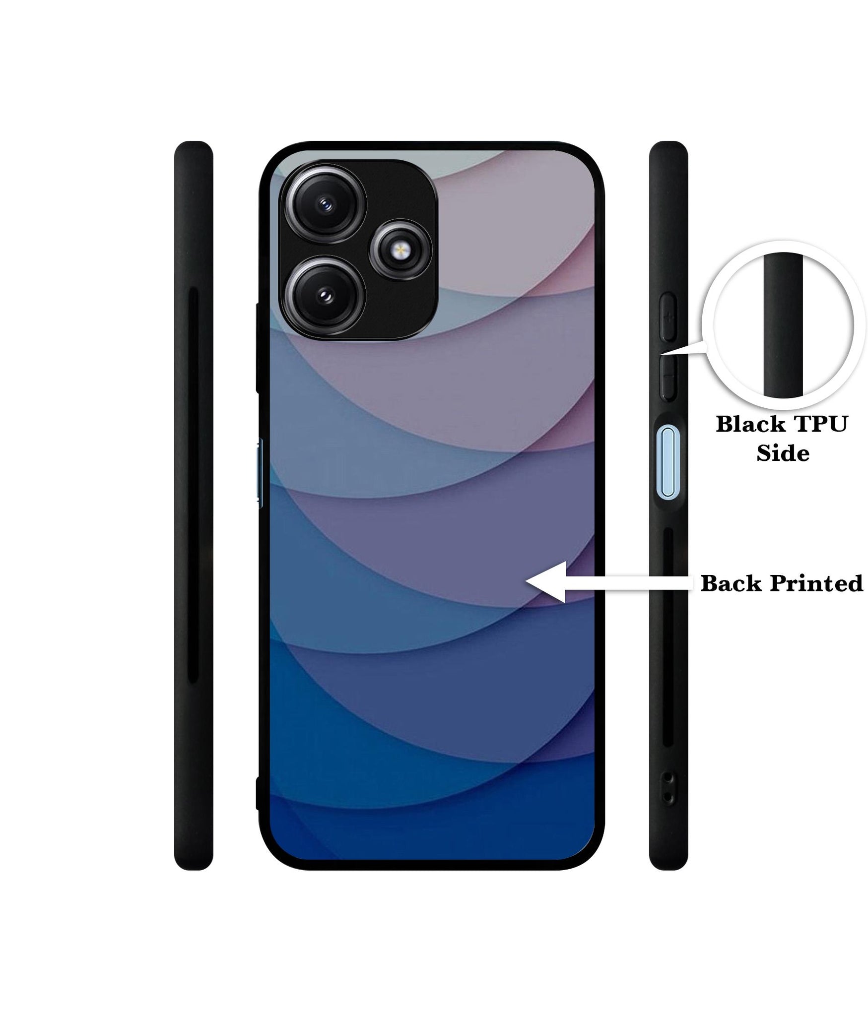 Waves Pattern Print Designer 2D Printed Back Case Cover for Mi Redmi 12 5G