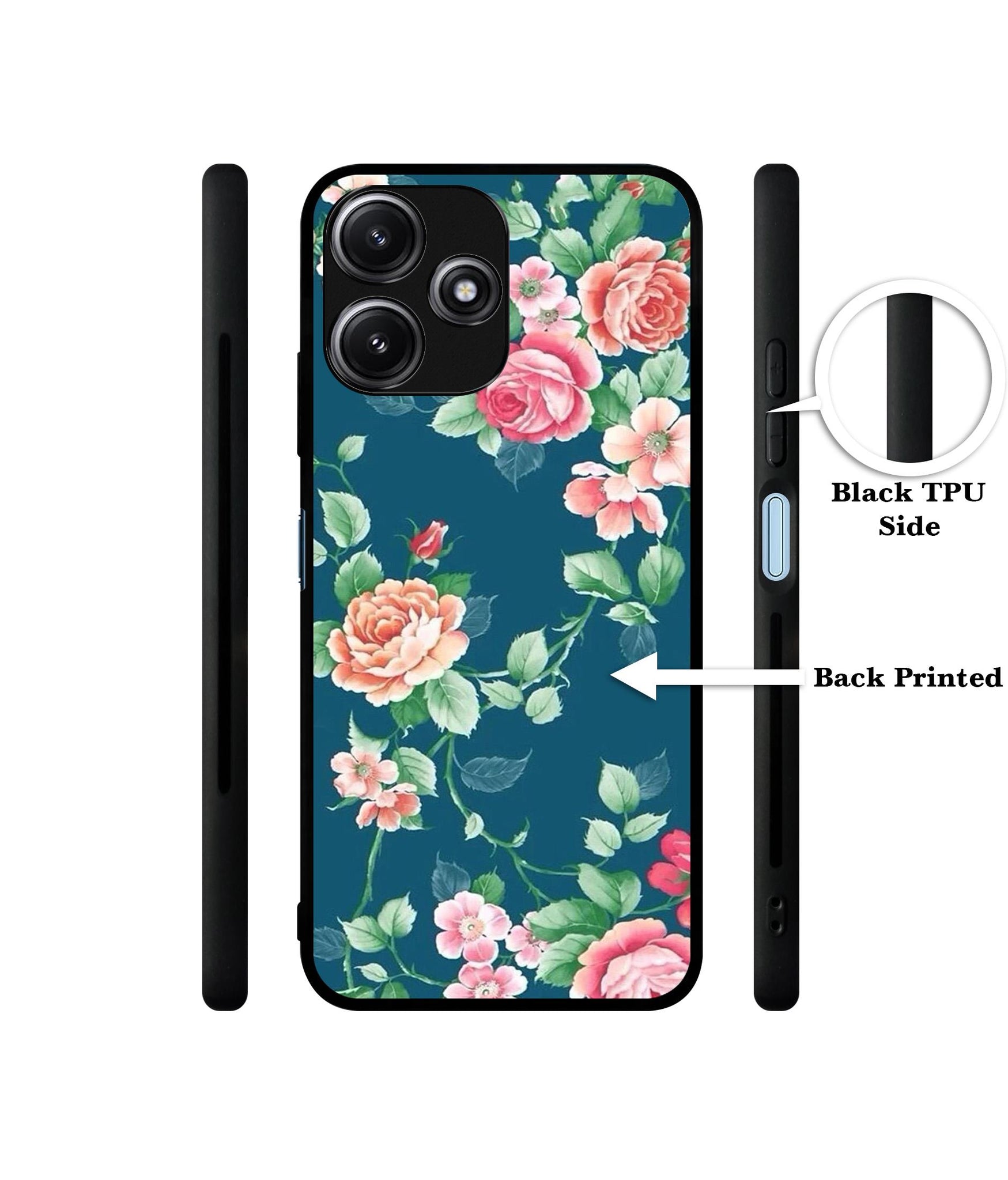 Vintage Floral Designer 2D Printed Back Case Cover for Mi Redmi 12 5G