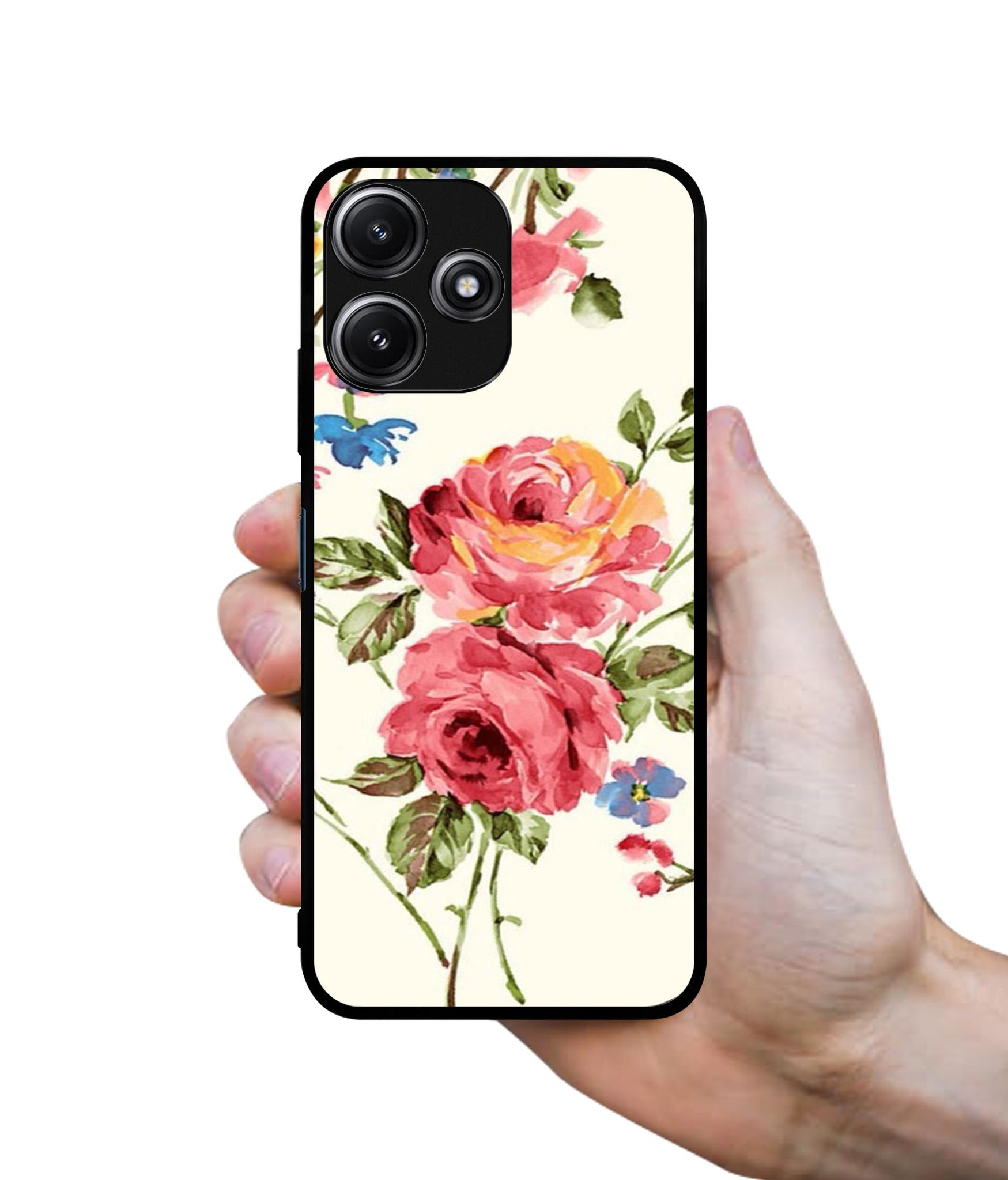 Vintage Painting Flower Designer 2D Printed Back Case Cover for Mi Redmi 12 5G