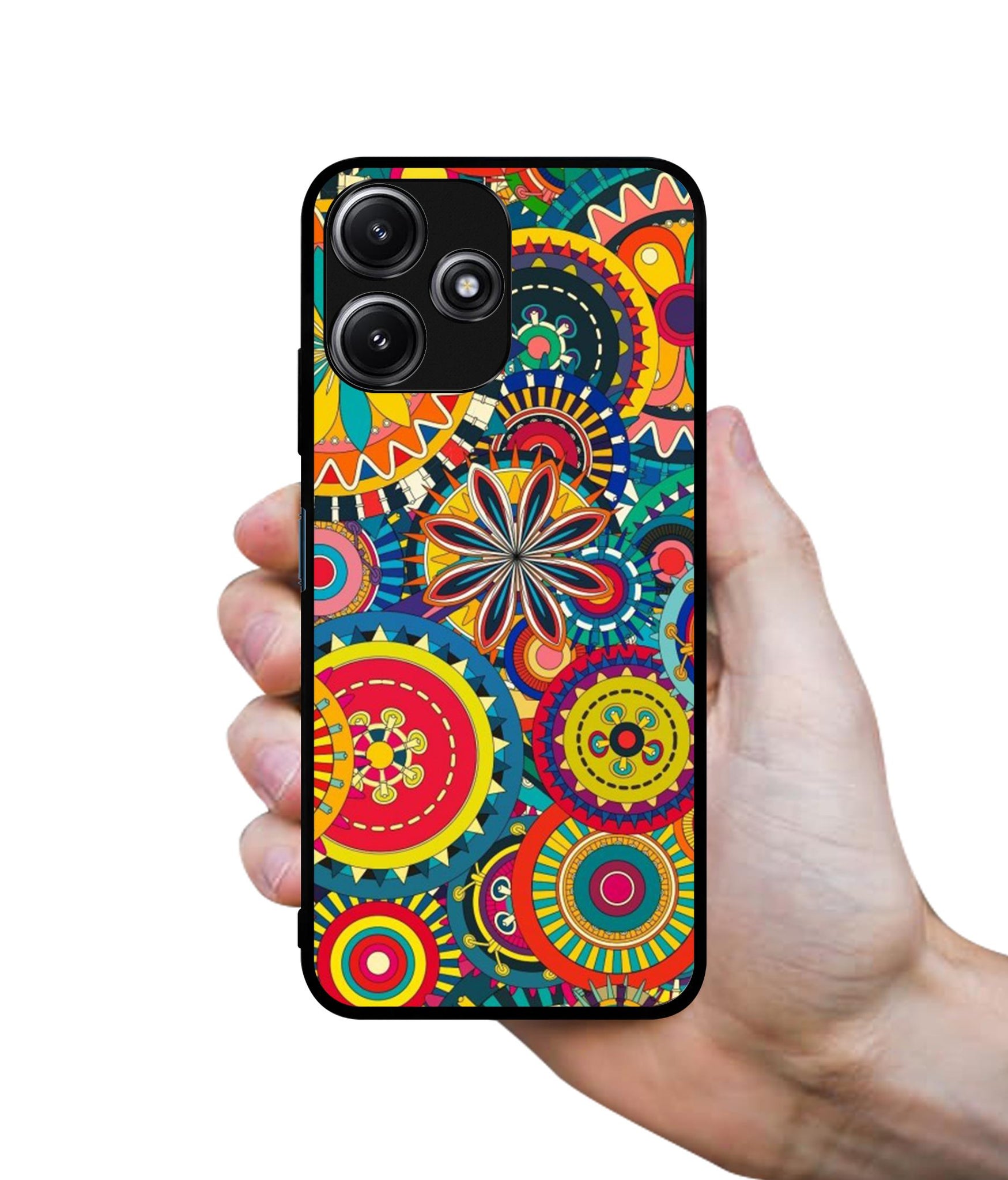 Ring Pattern Print Designer 2D Printed Back Case Cover for Mi Redmi 12 5G