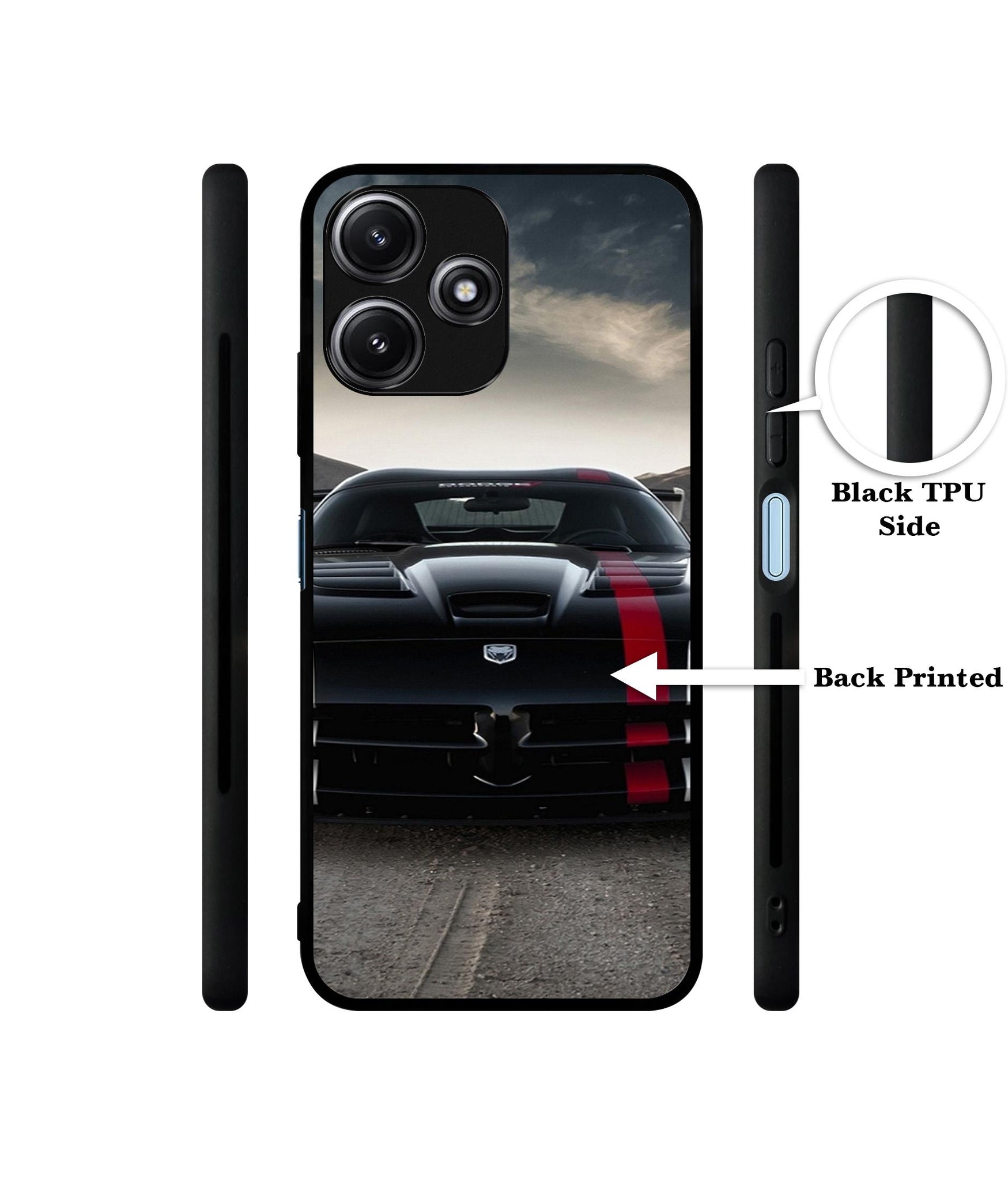 Sports Car Pattern Designer 2D Printed Back Case Cover for Mi Redmi 12 5G