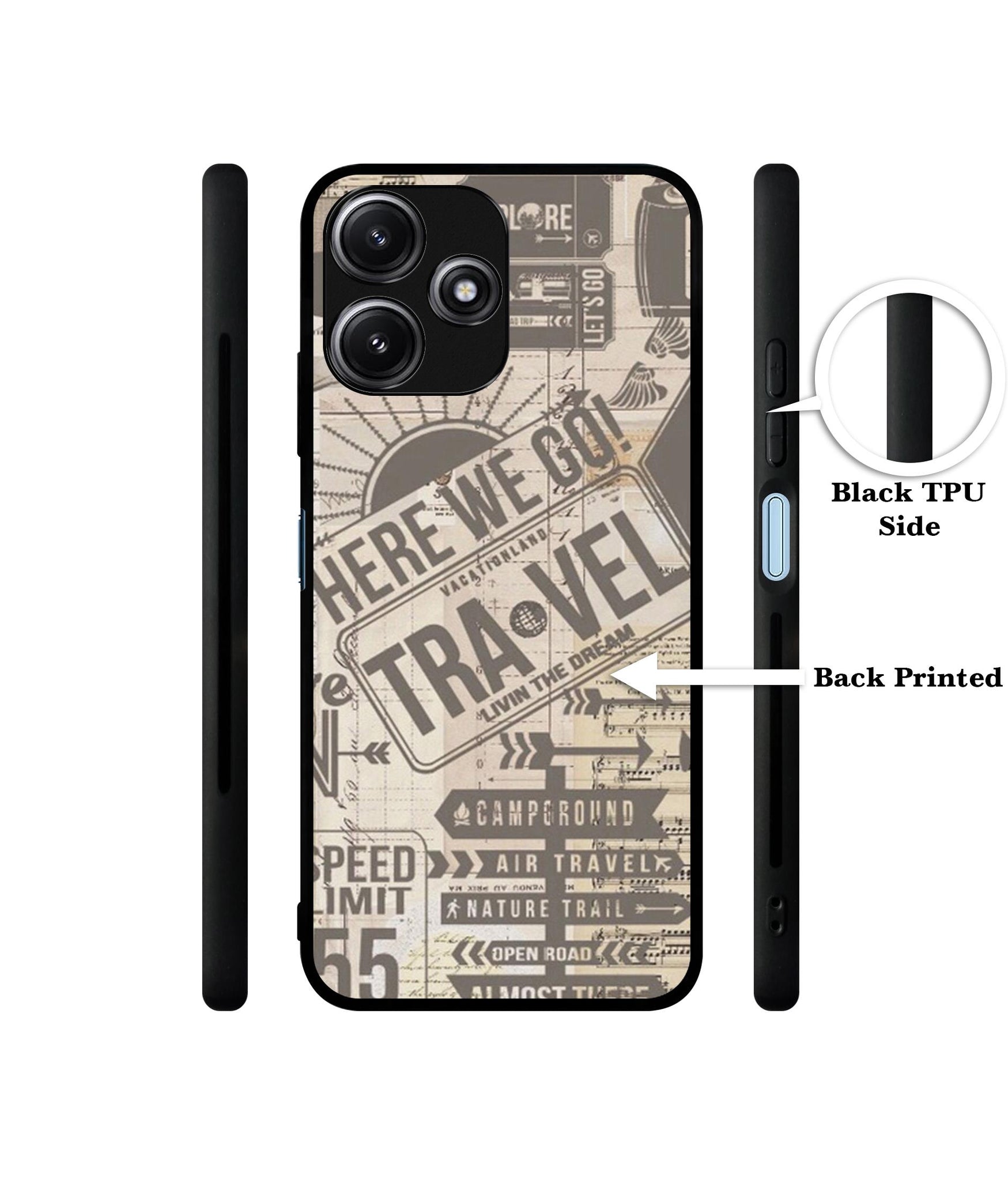 Travel Designer 2D Printed Back Case Cover for Mi Redmi 12 5G