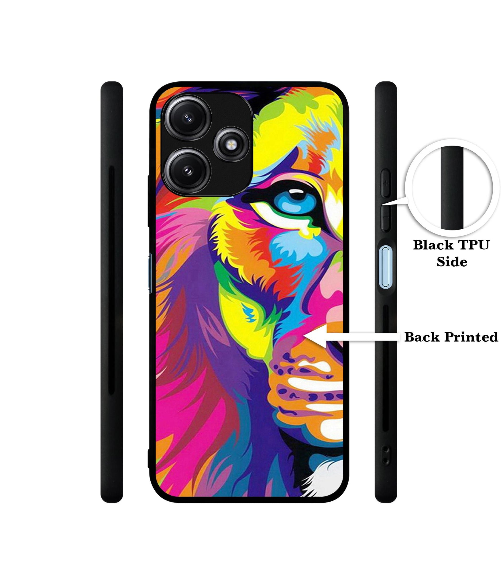 Lion Designer 2D Printed Back Case Cover for Mi Redmi 12 5G