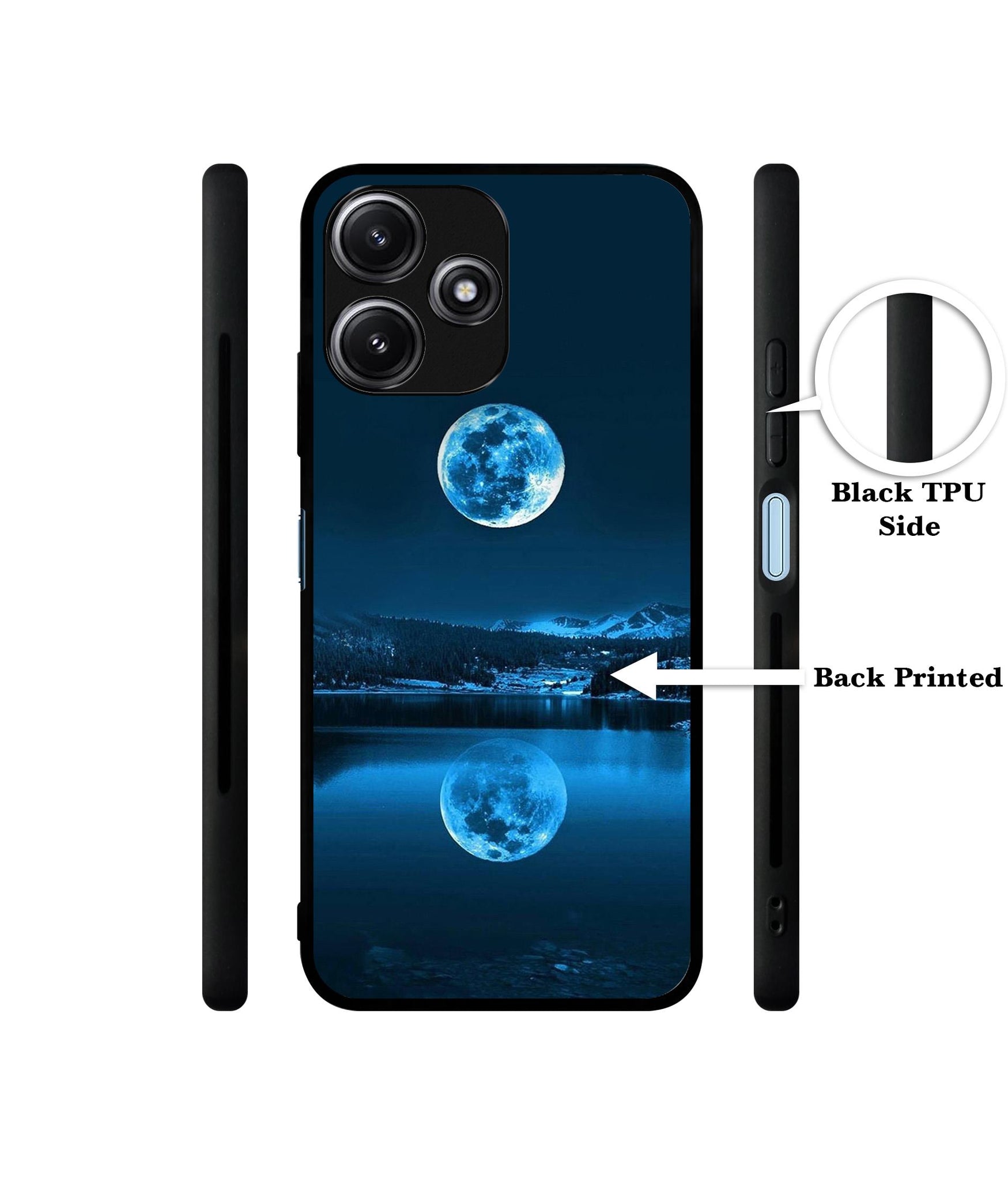 Moon Pattern Print Designer 2D Printed Back Case Cover for Mi Redmi 12 5G