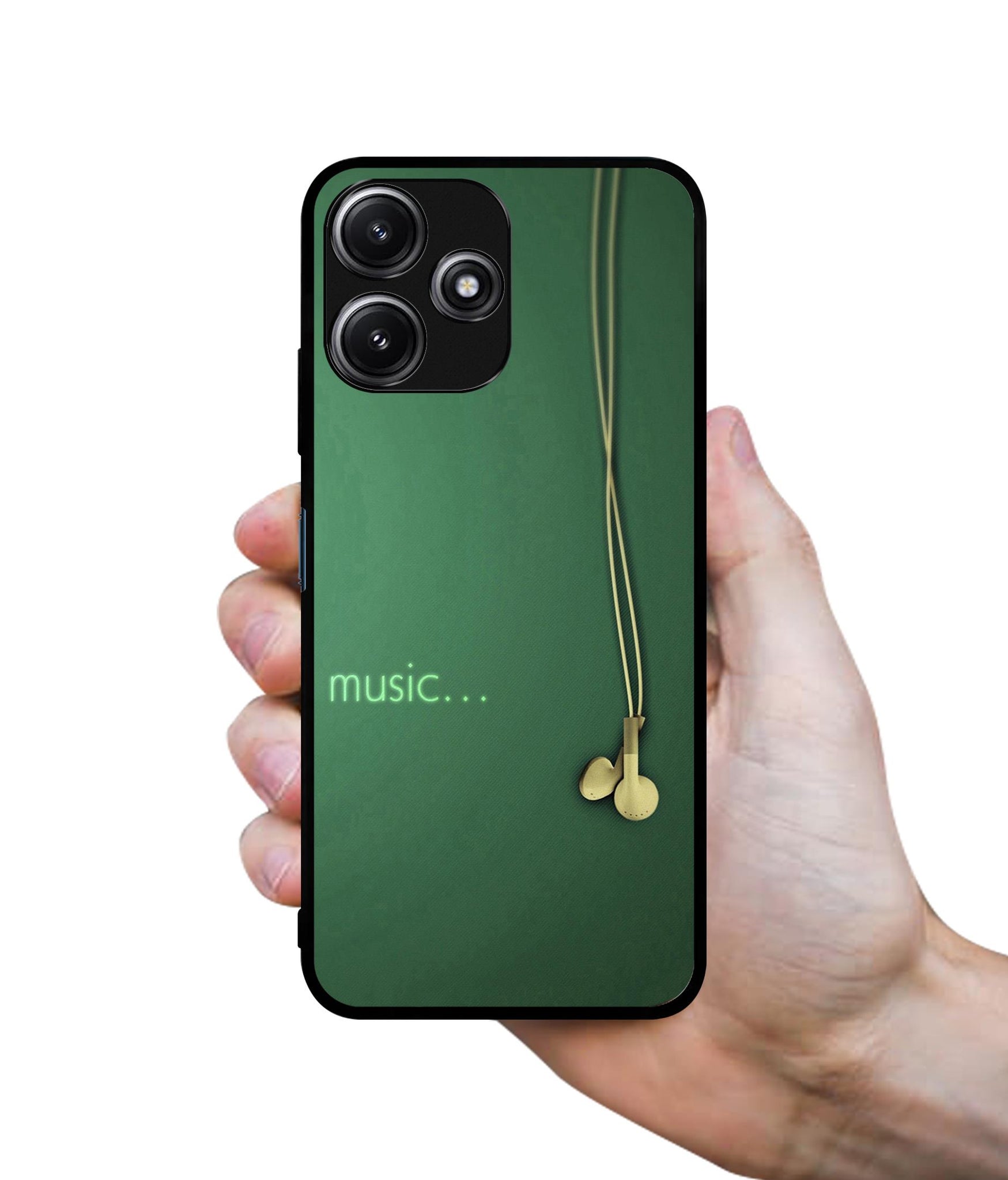 Headphone Music Designer 2D Printed Back Case Cover for Mi Redmi 12 5G