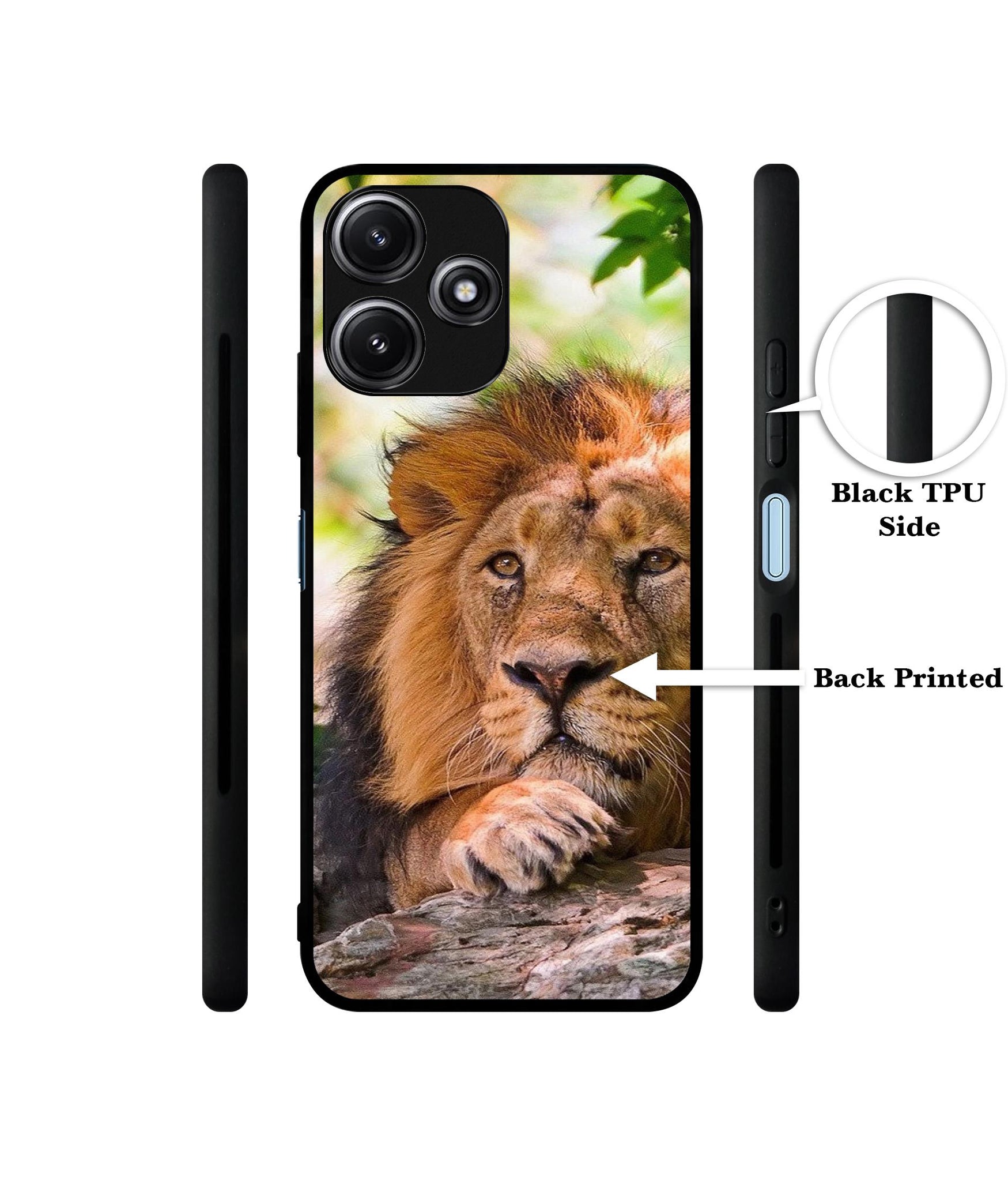 Tiger Pattern Print Designer 2D Printed Back Case Cover for Mi Redmi 12 5G
