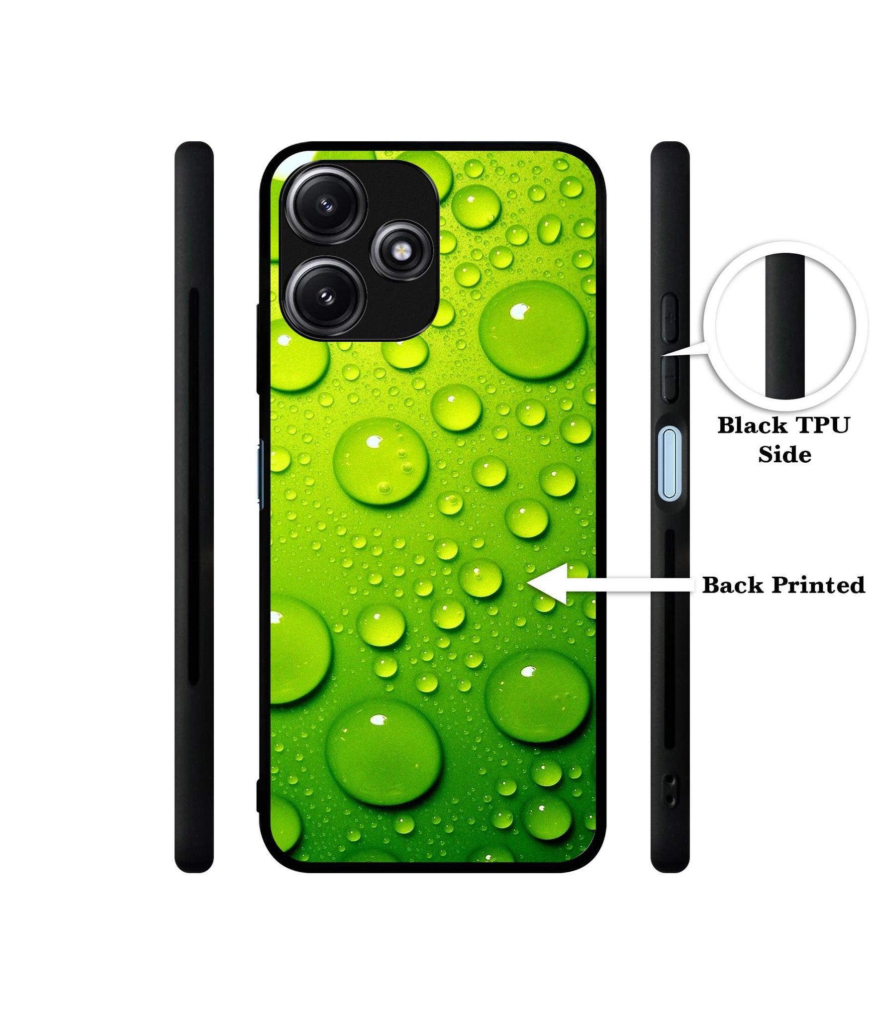 Green Bubbles Designer 2D Printed Back Case Cover for Mi Redmi 12 5G