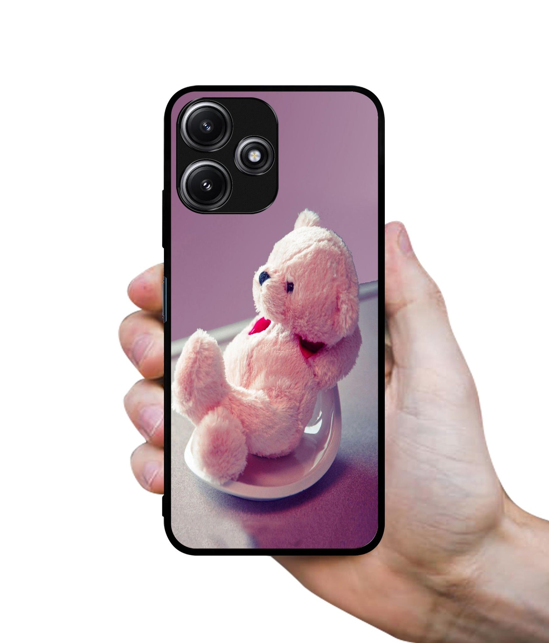 Cute Teddy Bear Designer 2D Printed Back Case Cover for Mi Redmi 12 5G